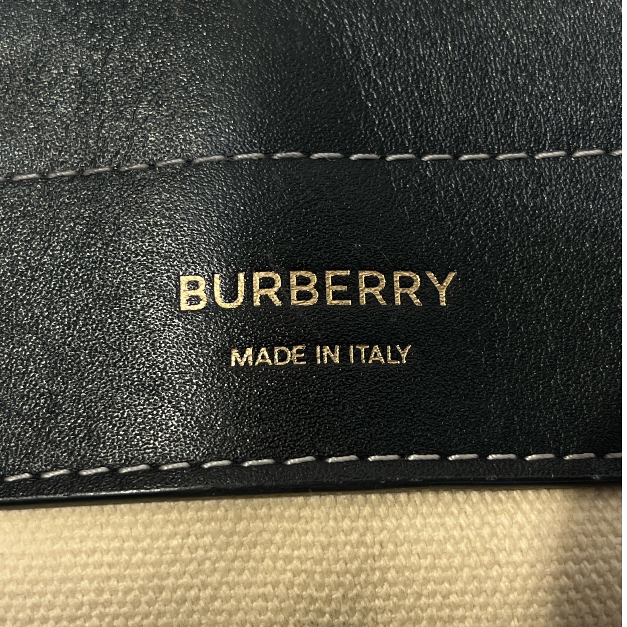 BURBERRY/Tote Bag/Cotton/CRM/LOGO CANVAS POCKET NAVY view 6