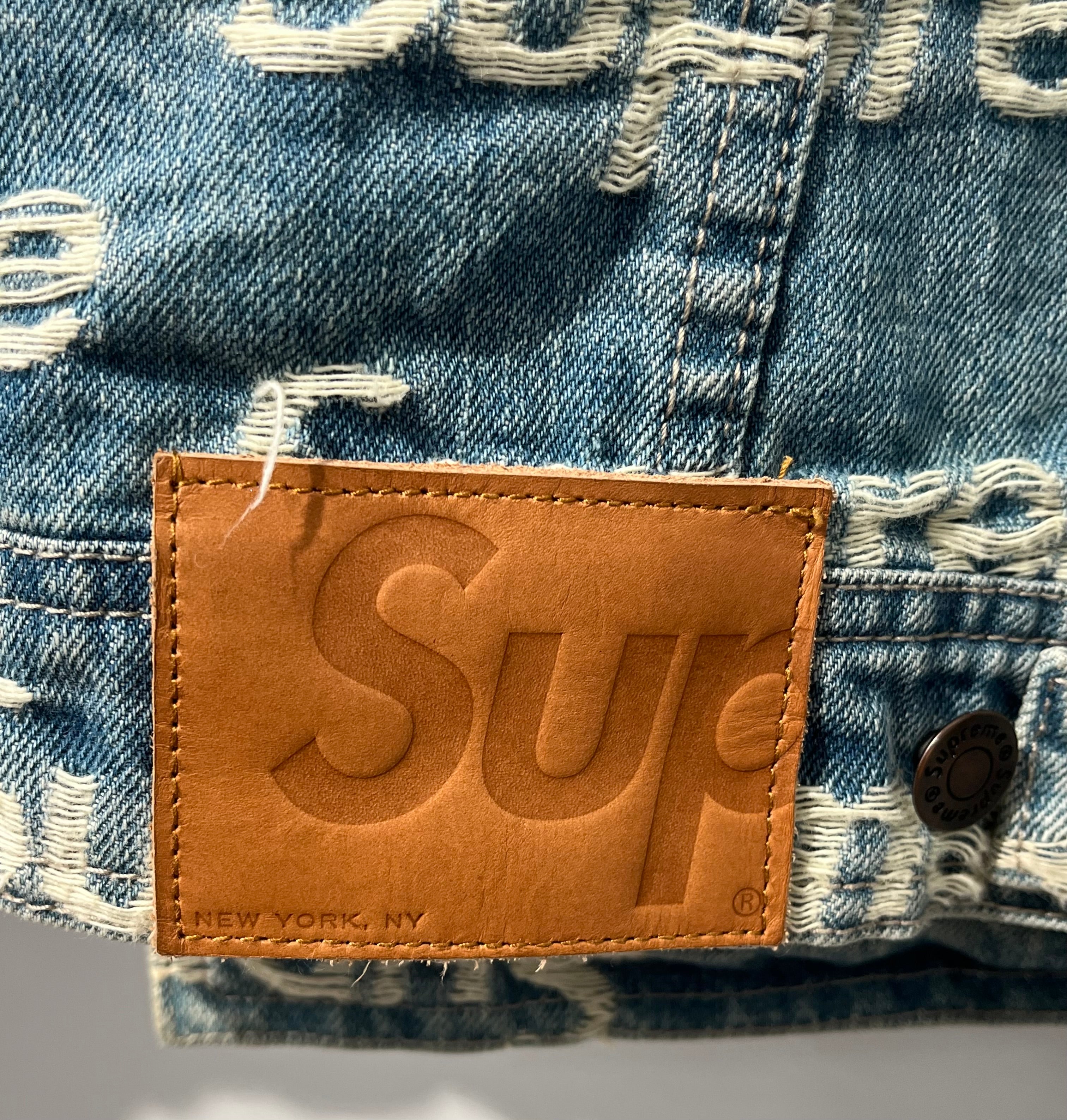 Supreme/Denim Jkt/L/Cotton/BLU/LOGO PRINT DENIM TRUCKER view 4
