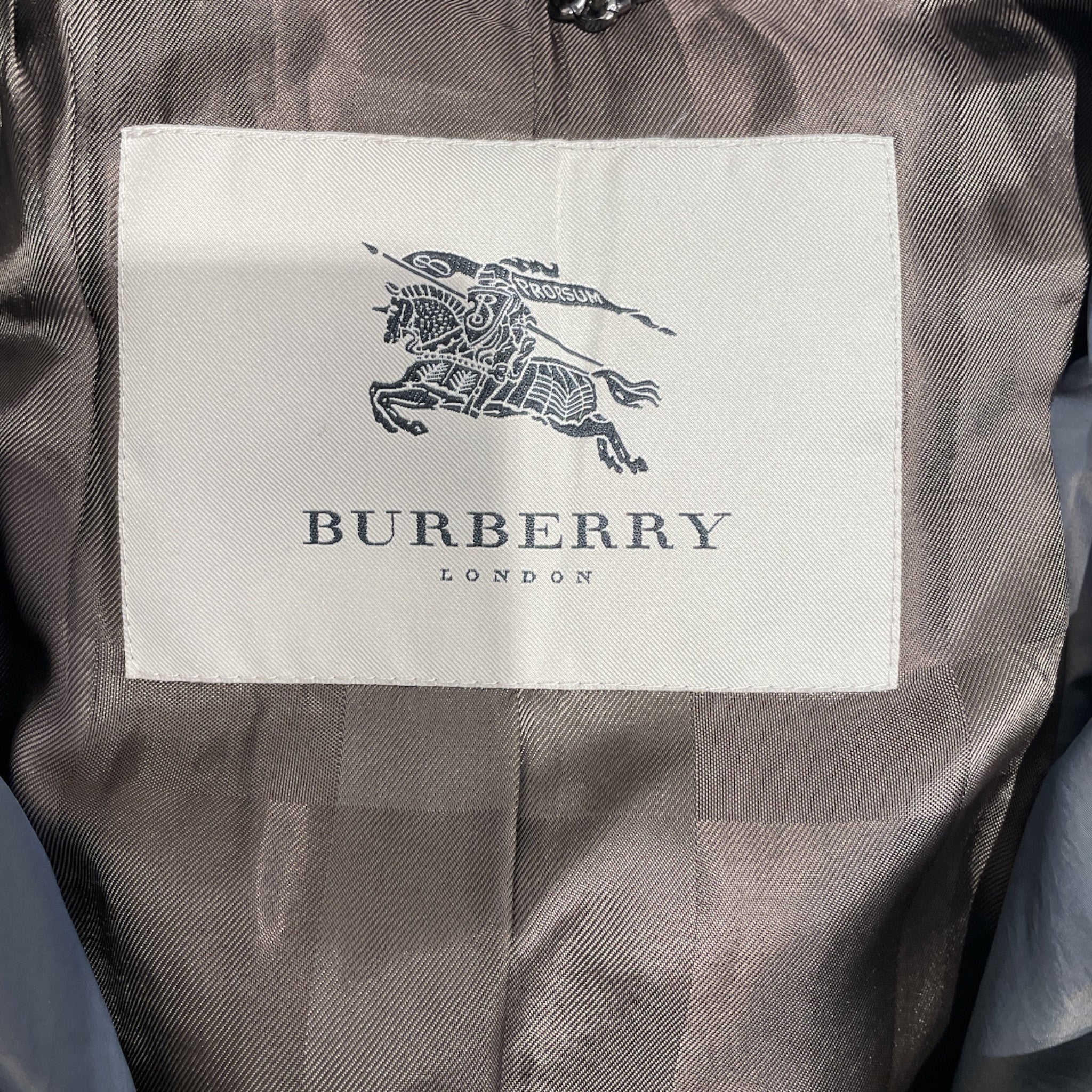 BURBERRY LONDON/Trench Coat/S/Nylon/GRY/Grey Puffer Trench Coat Jacket view 3