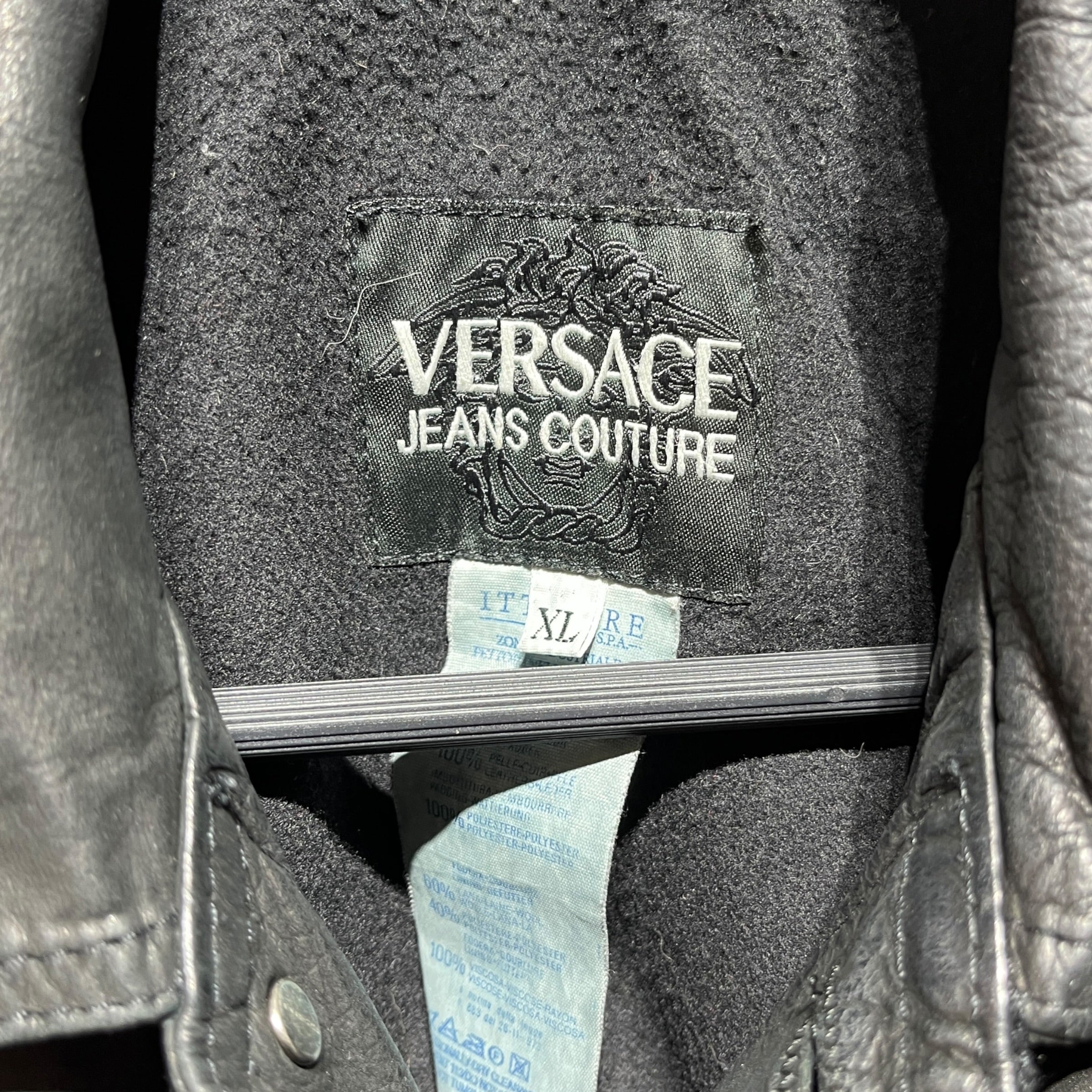VERSACE JEANS COUTURE/Leather Jkt/XL/Leather/BLK/VINTAGE view 3