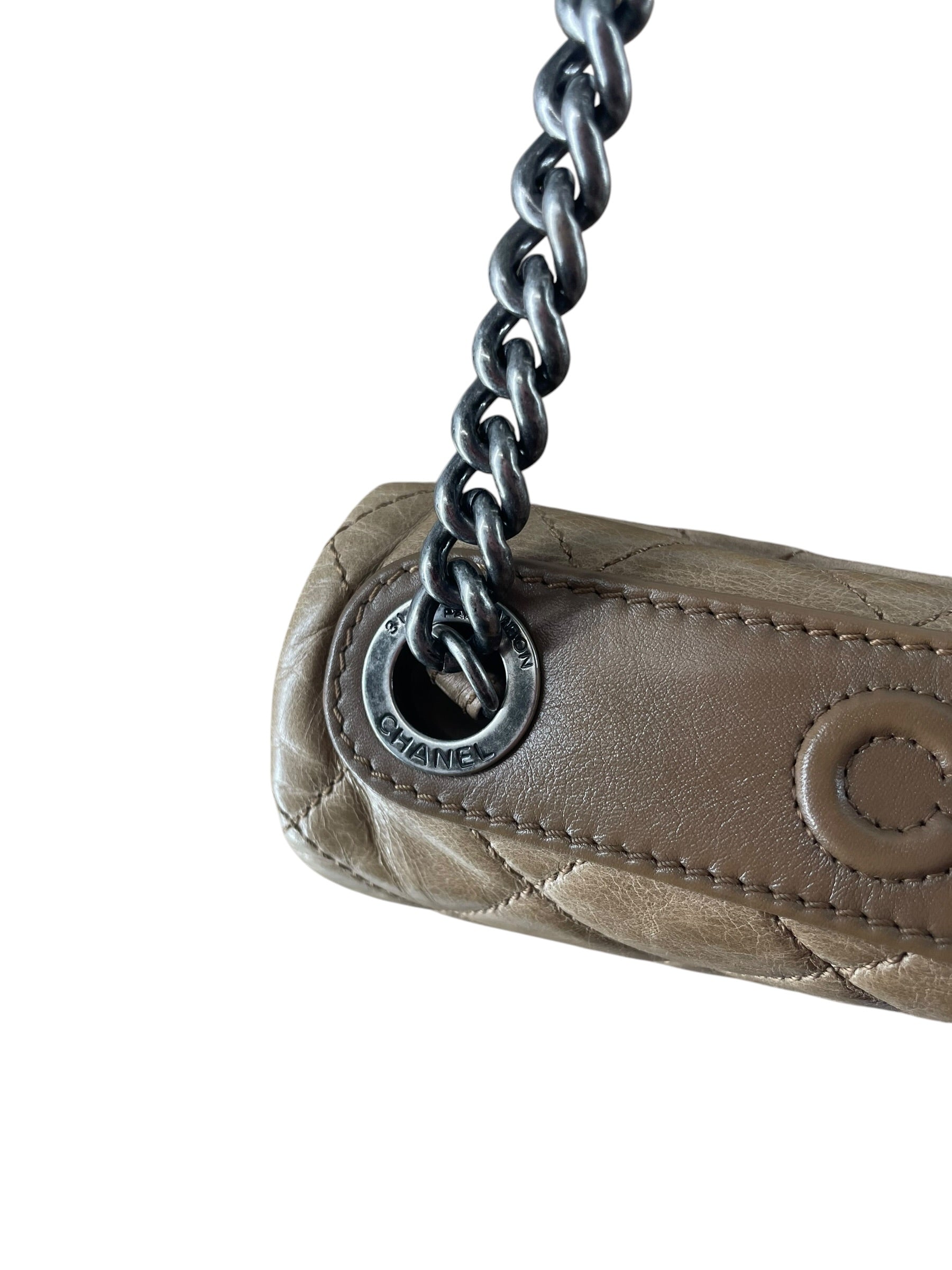 CHANEL/Hand Bag/Border/Leather/BRW/MATELASSE QUILTED BOY BAG view 5