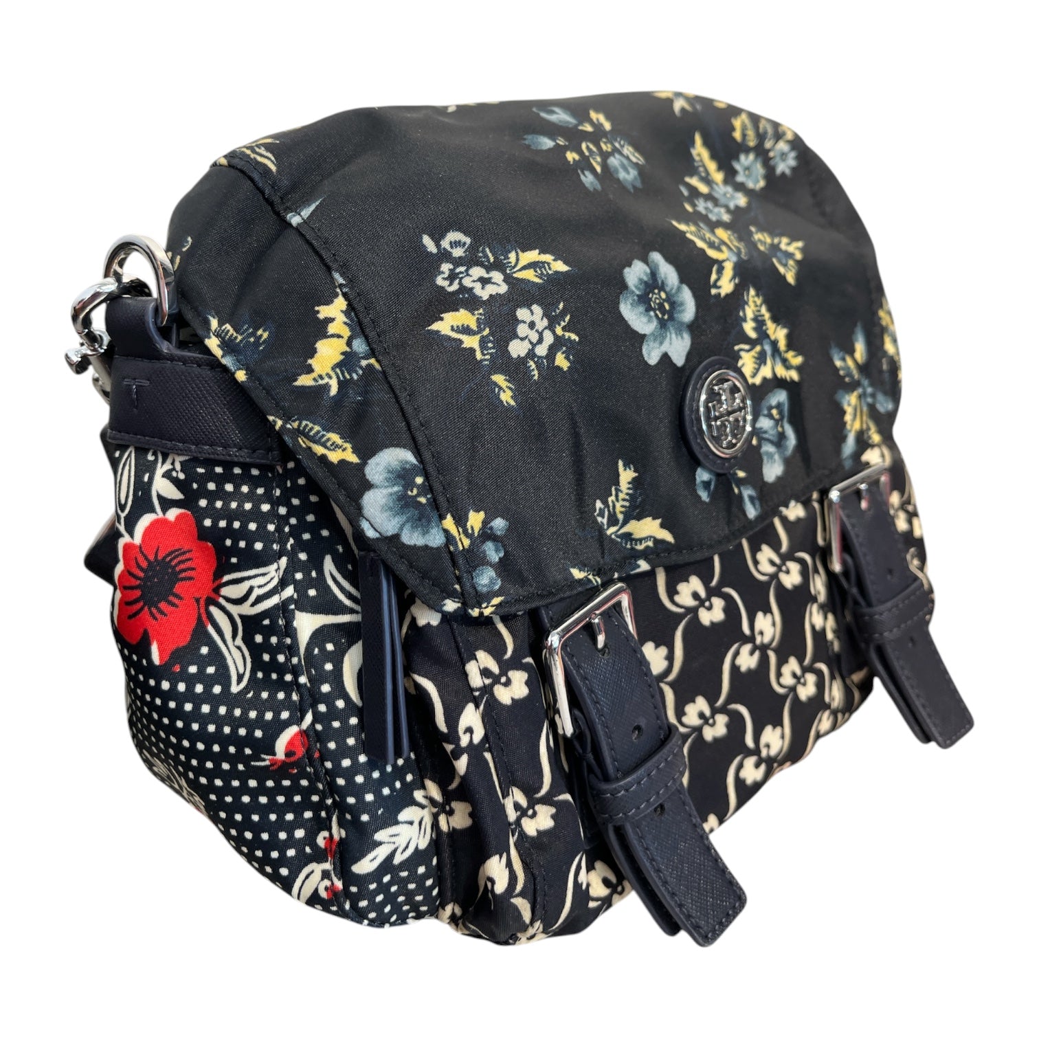 TORY BURCH/Tote Bag/Floral Pattern/Nylon/BLK/FLOWER NYLON CROSSBODY view 5