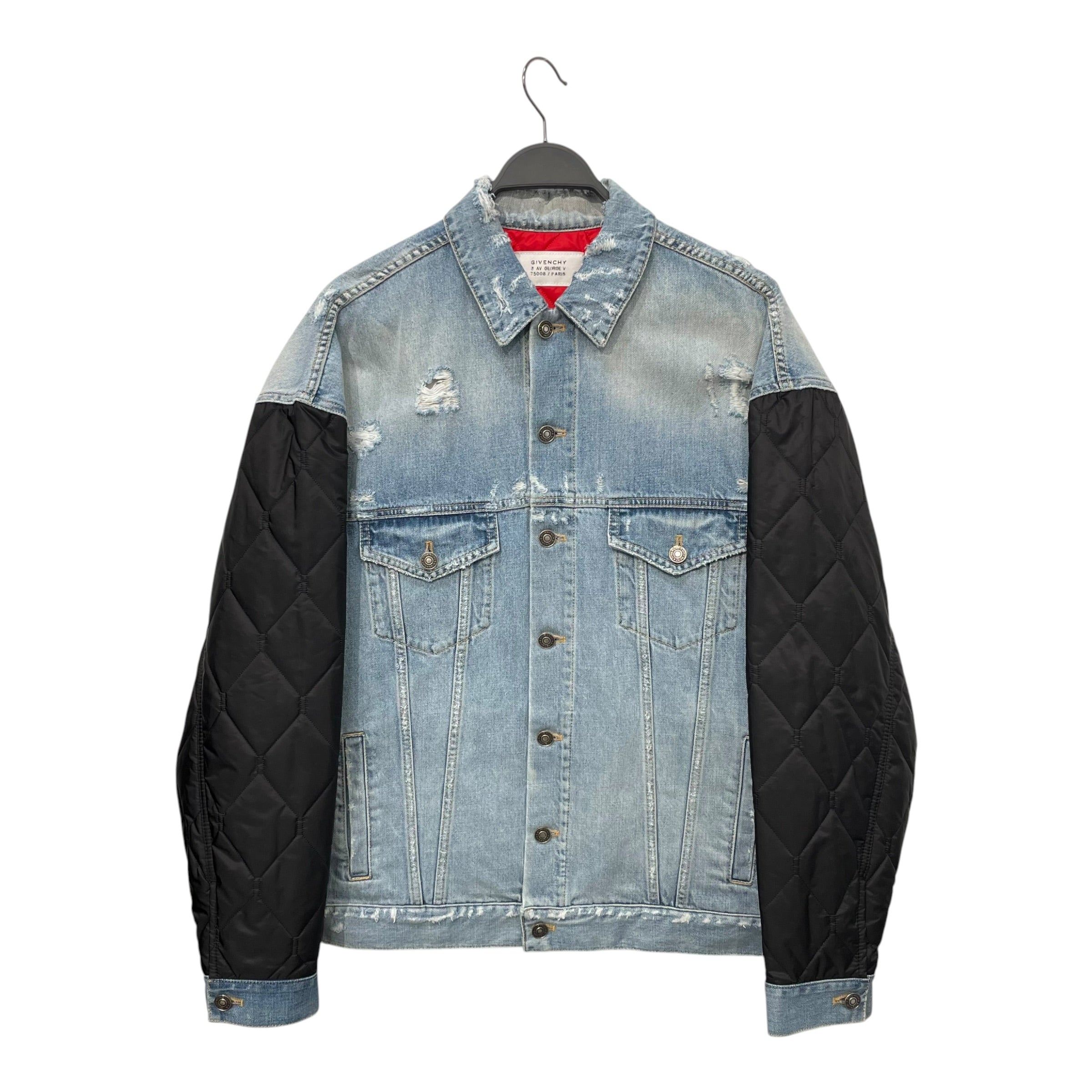 GIVENCHY/Denim Jkt/XL/Denim/BLU/distressed denim jacket view 1