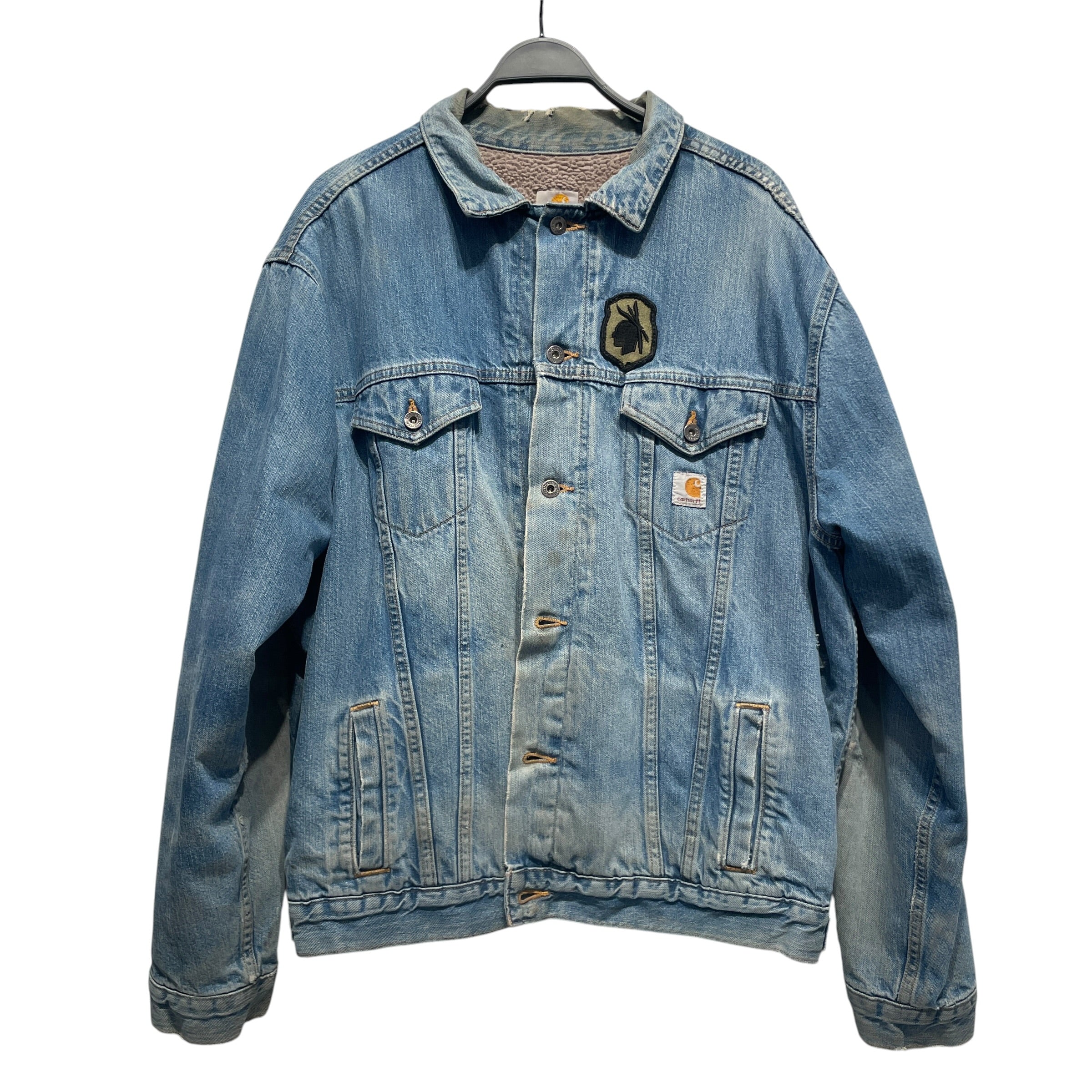 Carhartt/Denim Jkt/XXL/Denim/IDG/SHERPA/PATCHES view 1