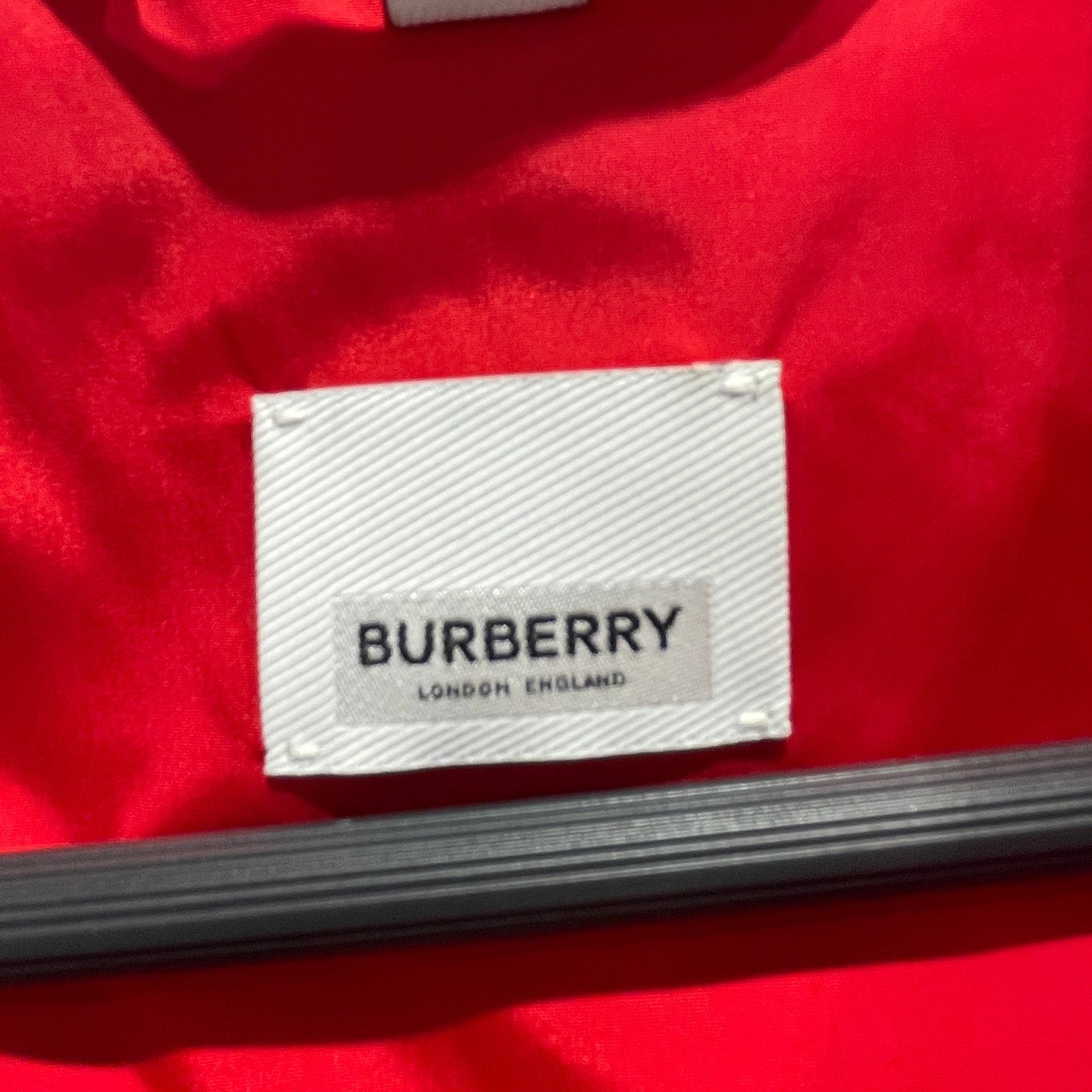 BURBERRY LONDON/Windbreaker/XL/Nylon/RED/Red Tape Logo Econyl Jacket view 3