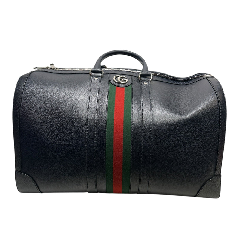 GUCCI/Luggage/Leather/NVY/SAVOY WEB DUFFLE / SLV GG