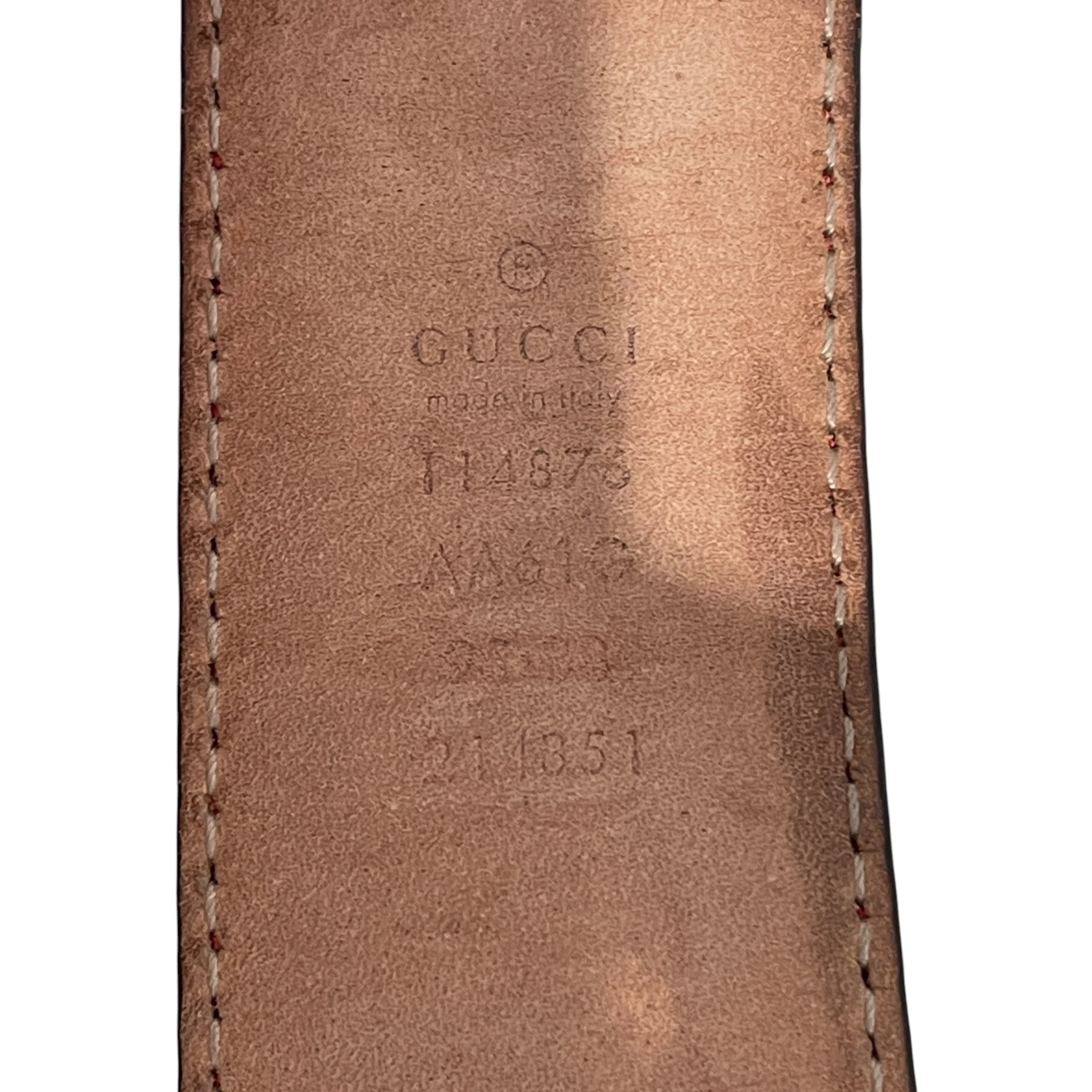 GUCCI/Belt/Monogram/Leather/RED/M's/SIGNATURE INTERLOCKING view 3