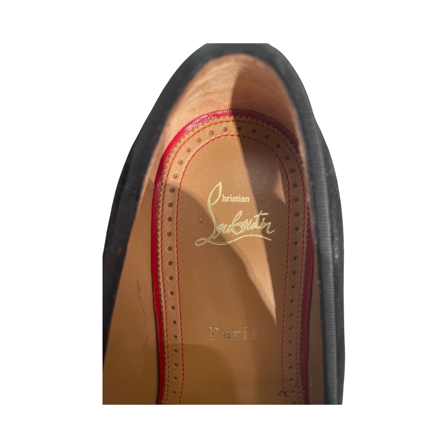 Christian Louboutin/Loafers/US 8/BLK/Black Velvet Tassel Loafers view 3