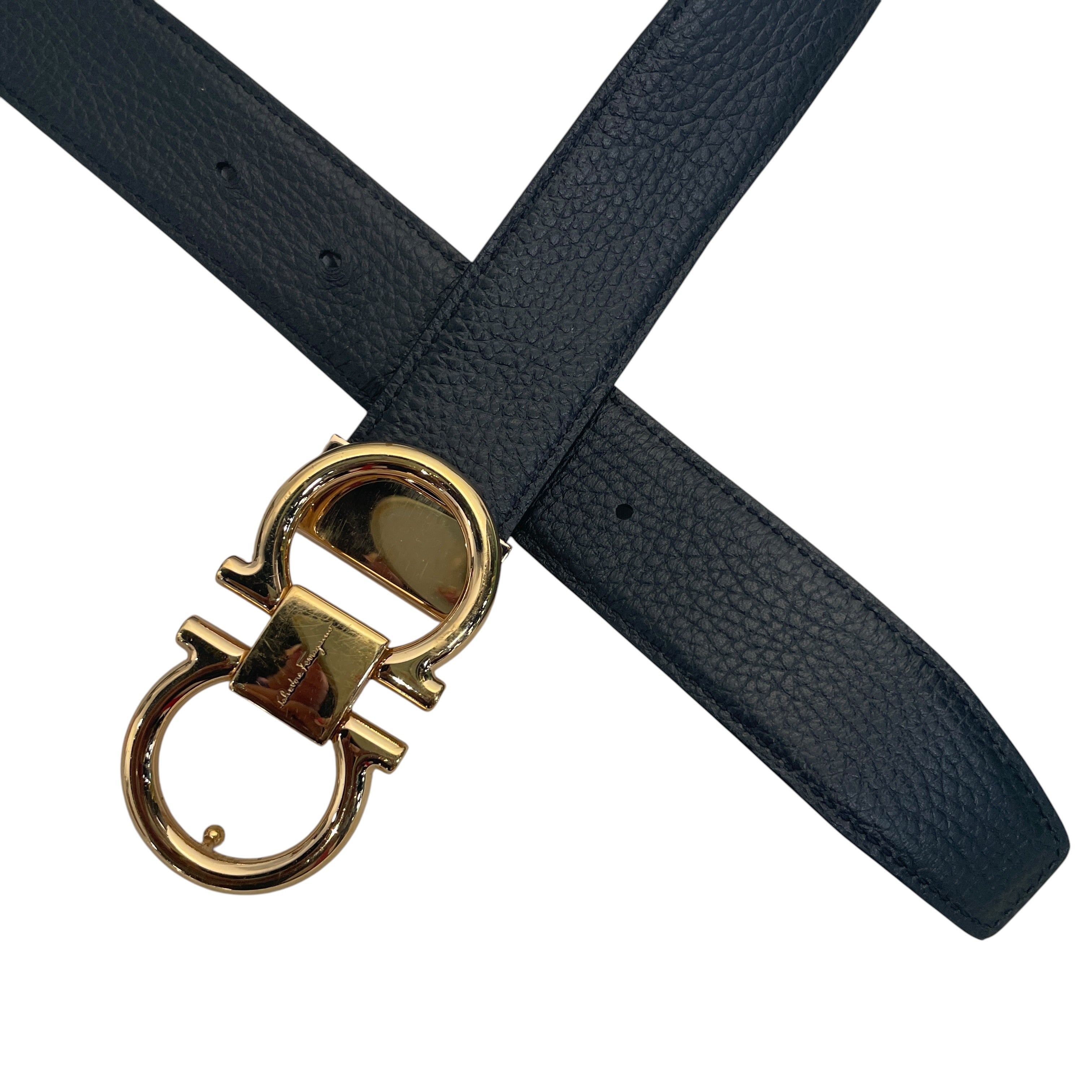 Salvatore Ferragamo/Belt/Leather/BLK/M's/ view 2