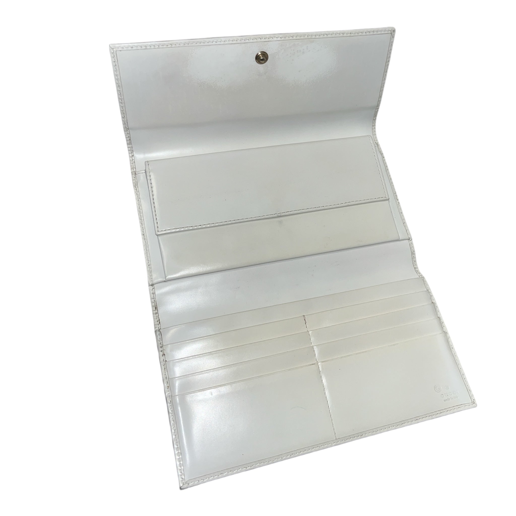 GUCCI/Trifold Wallet/All Over Print/Leather/WHT/ view 2