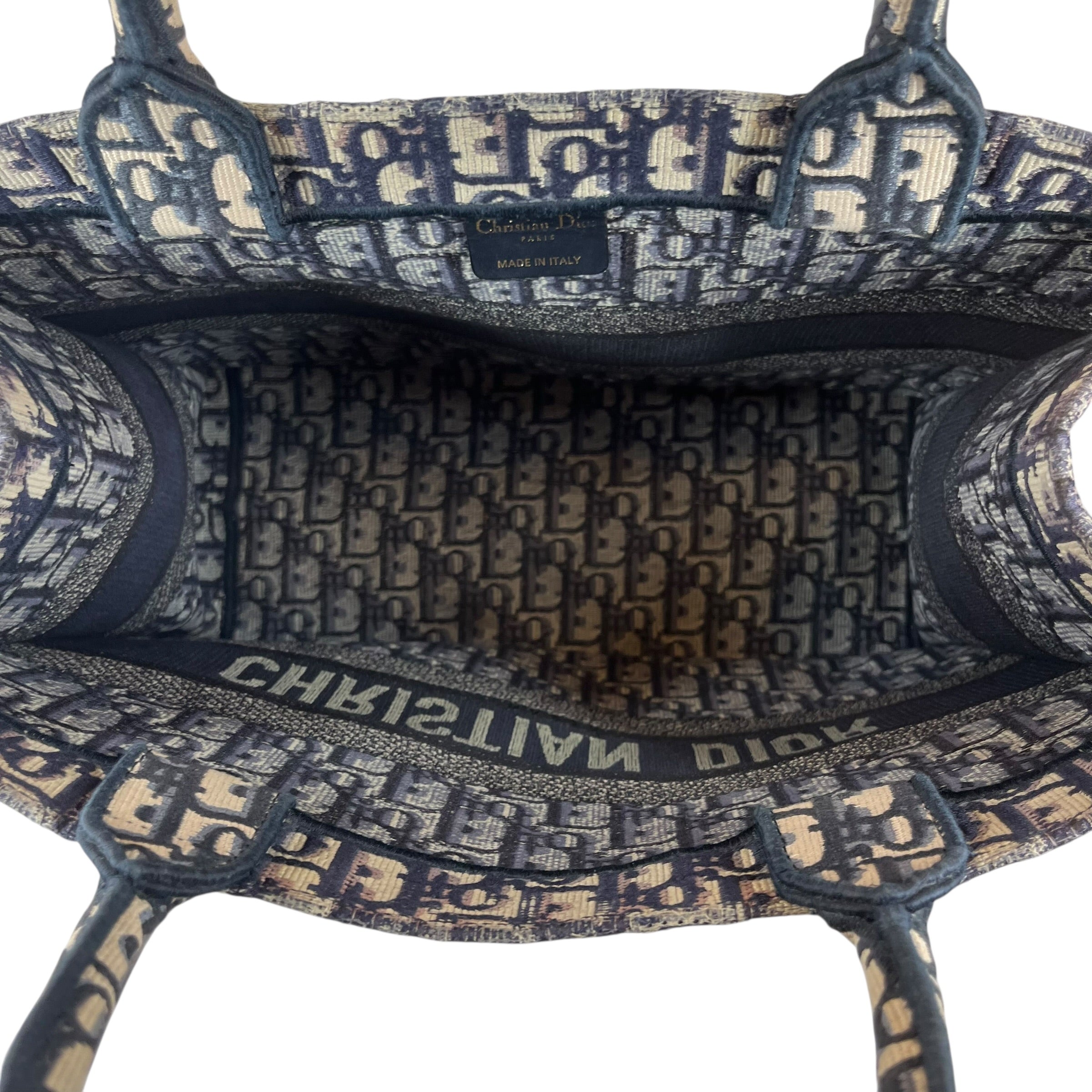 Christian Dior/Tote Bag/Monogram/Leather/NVY/BOOK TOTE view 4