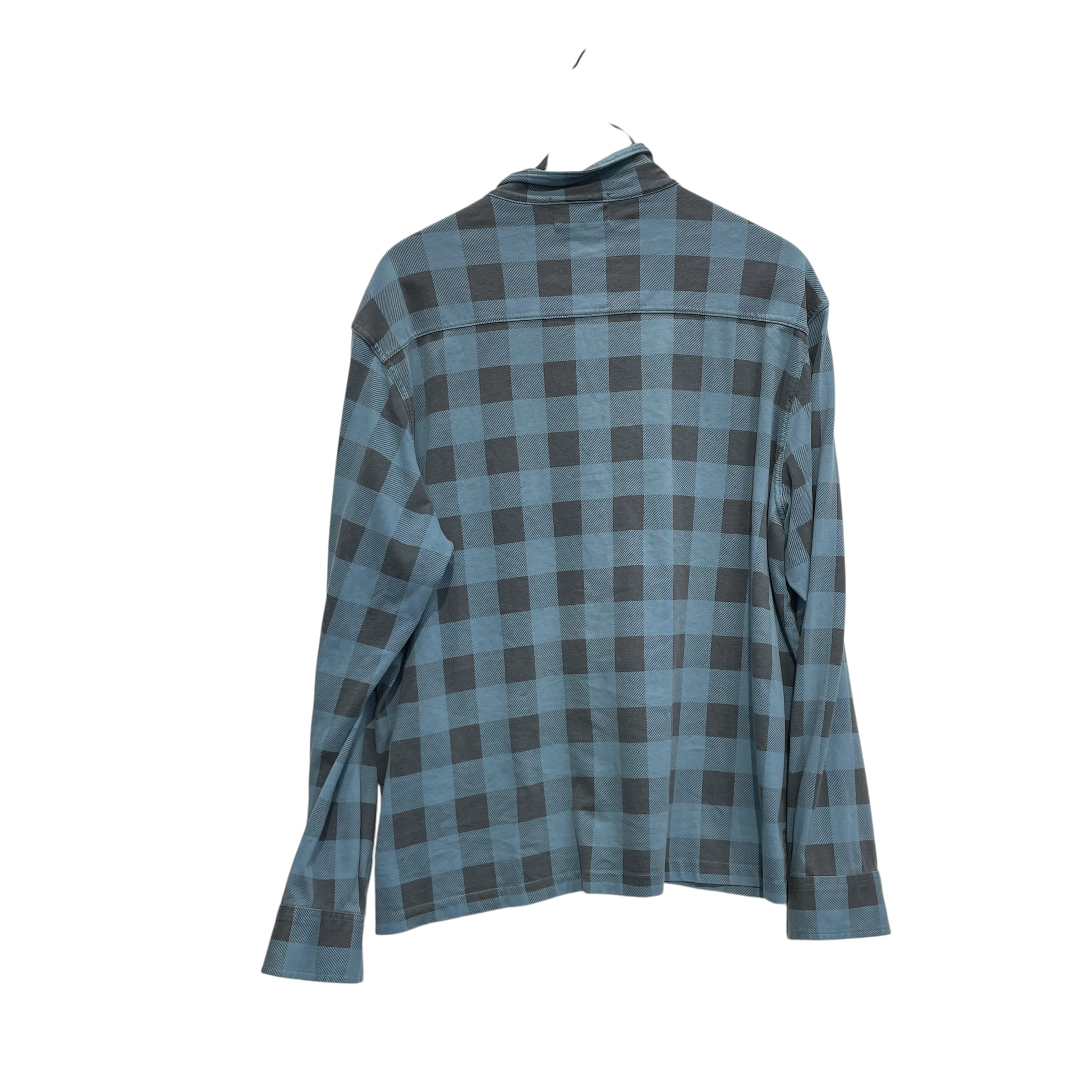 RRL/LS Shirt/XL/Cotton/BLU/Plaid/grey plaid black button view 2