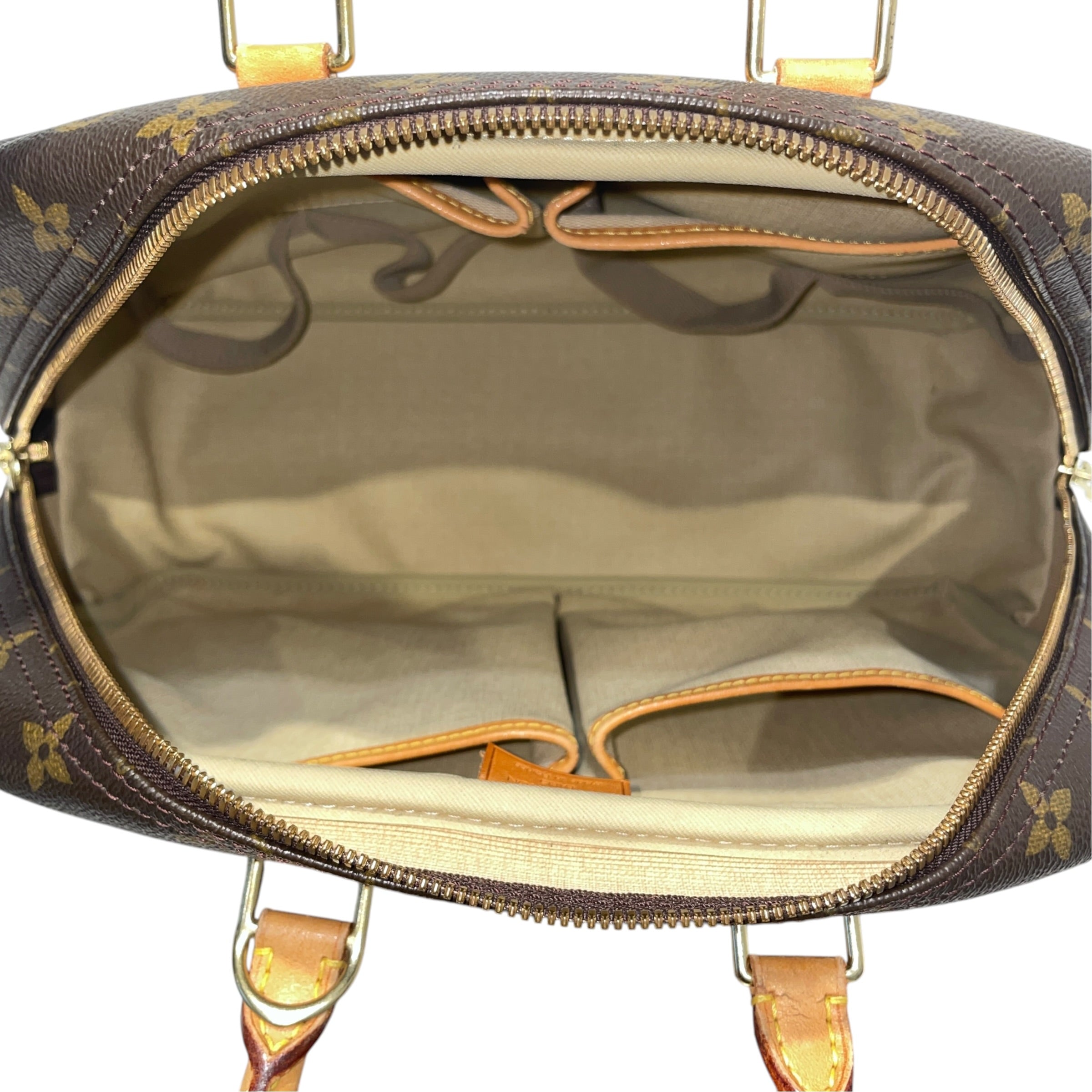 LOUIS VUITTON/Hand Bag/Monogram/Leather/BRW/Deauville Handbag view 4