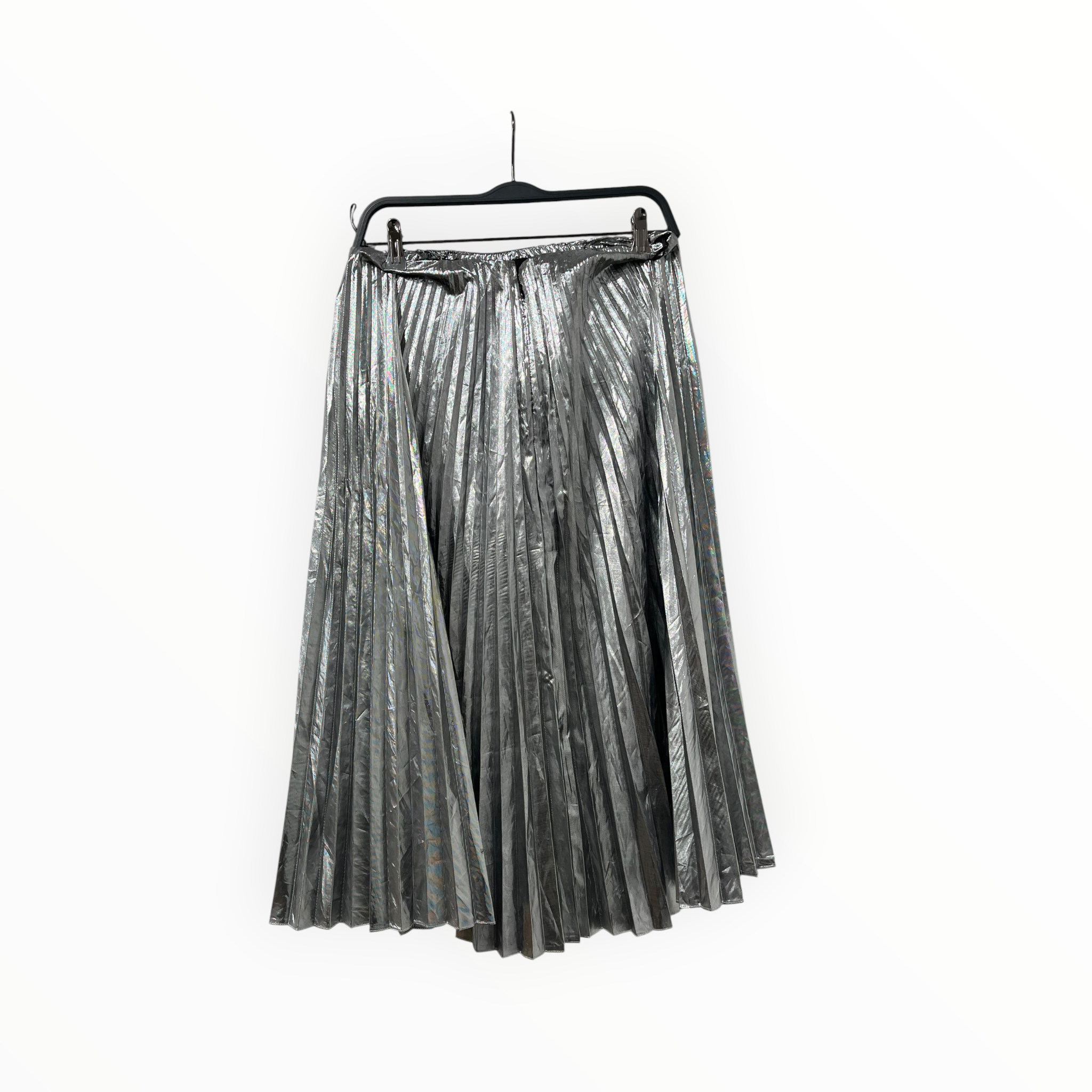 BALENCIAGA/Skirt/38/Polyester/SLV/PLEATED SILVER SKIRT BNWT view 2