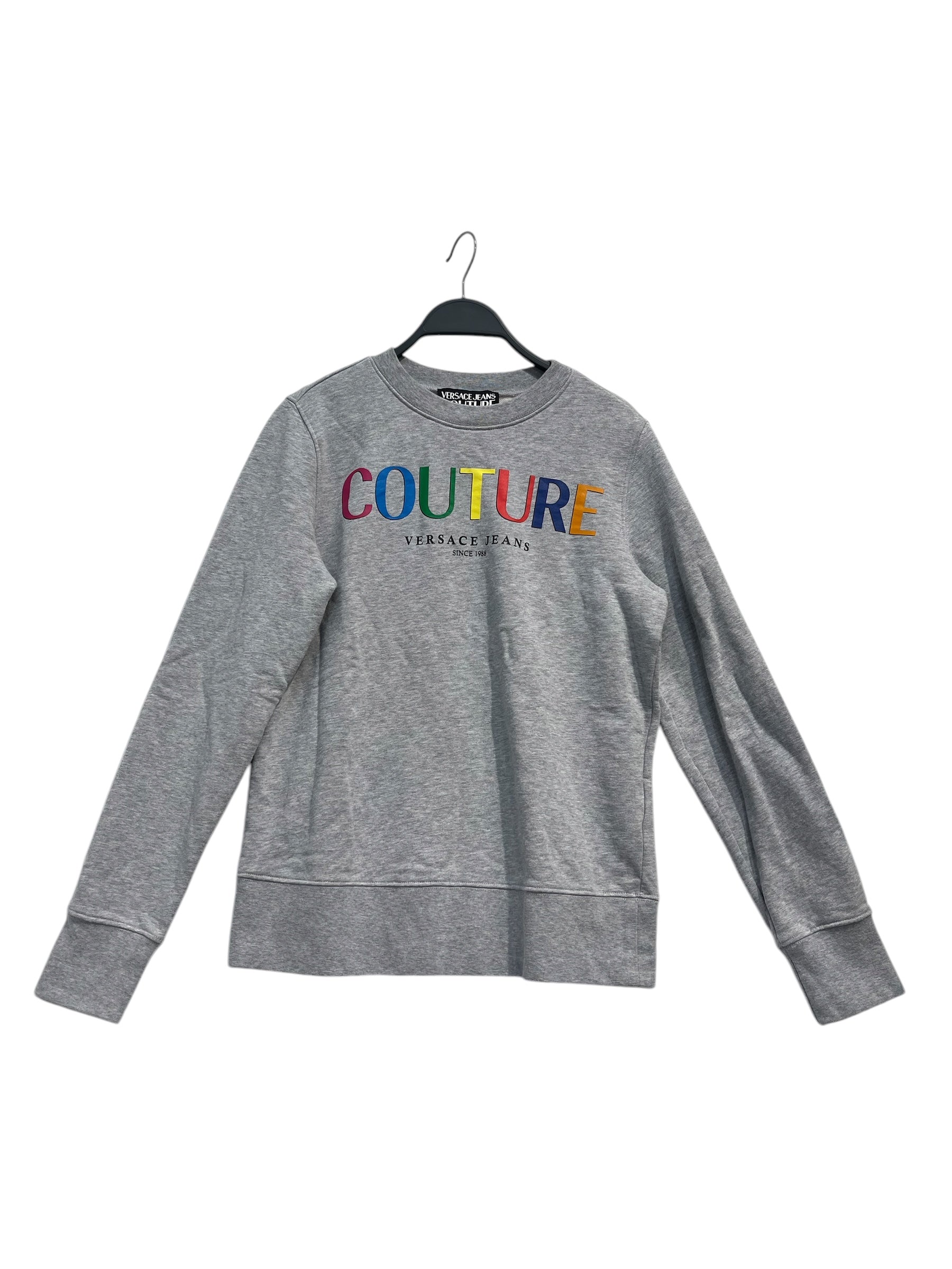 VERSACE JEANS COUTURE/Sweatshirt/S/Cotton/GRY/MULTICOLOR LOGO view 1