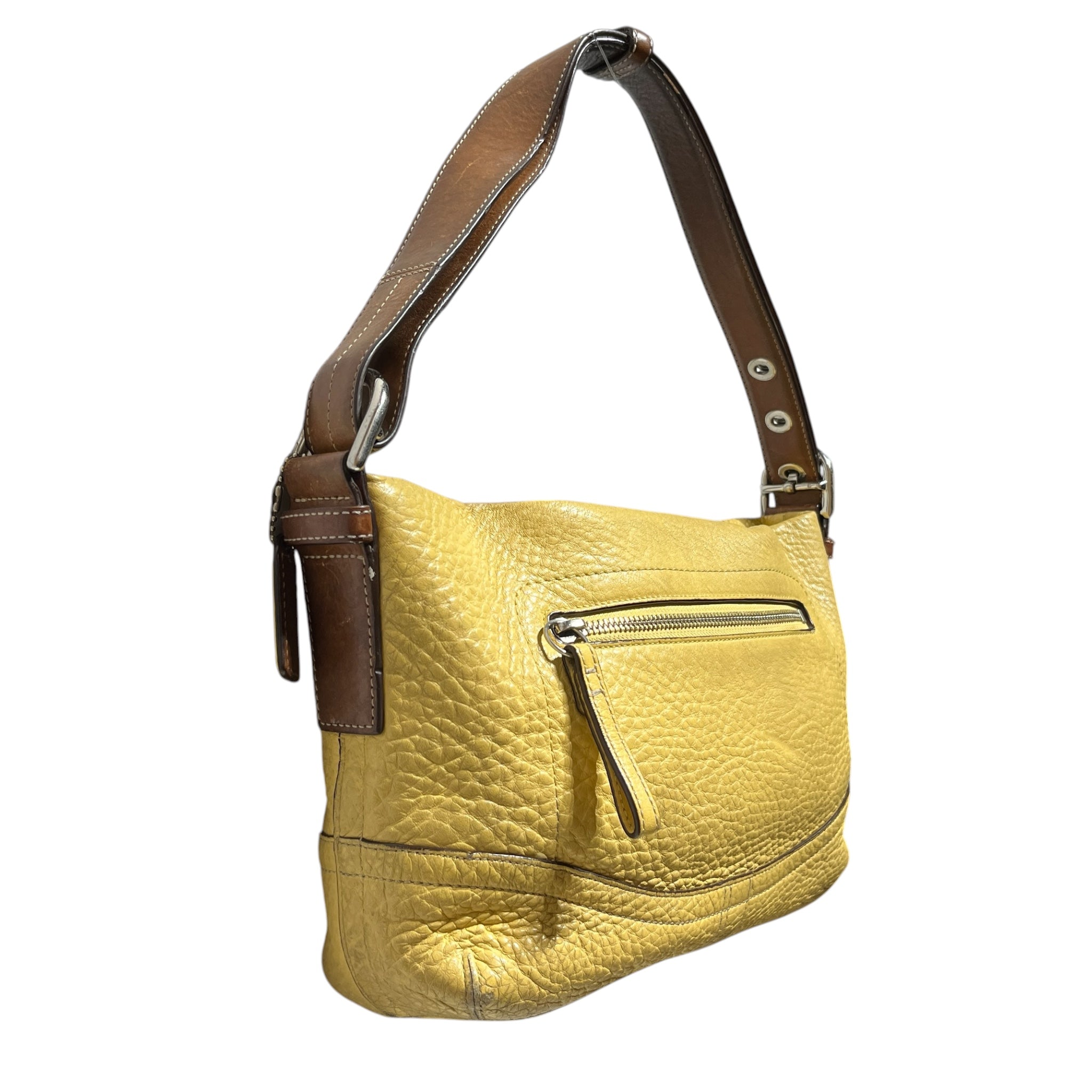 COACH/Hand Bag/Leather/YEL/BROWN STRAP view 2