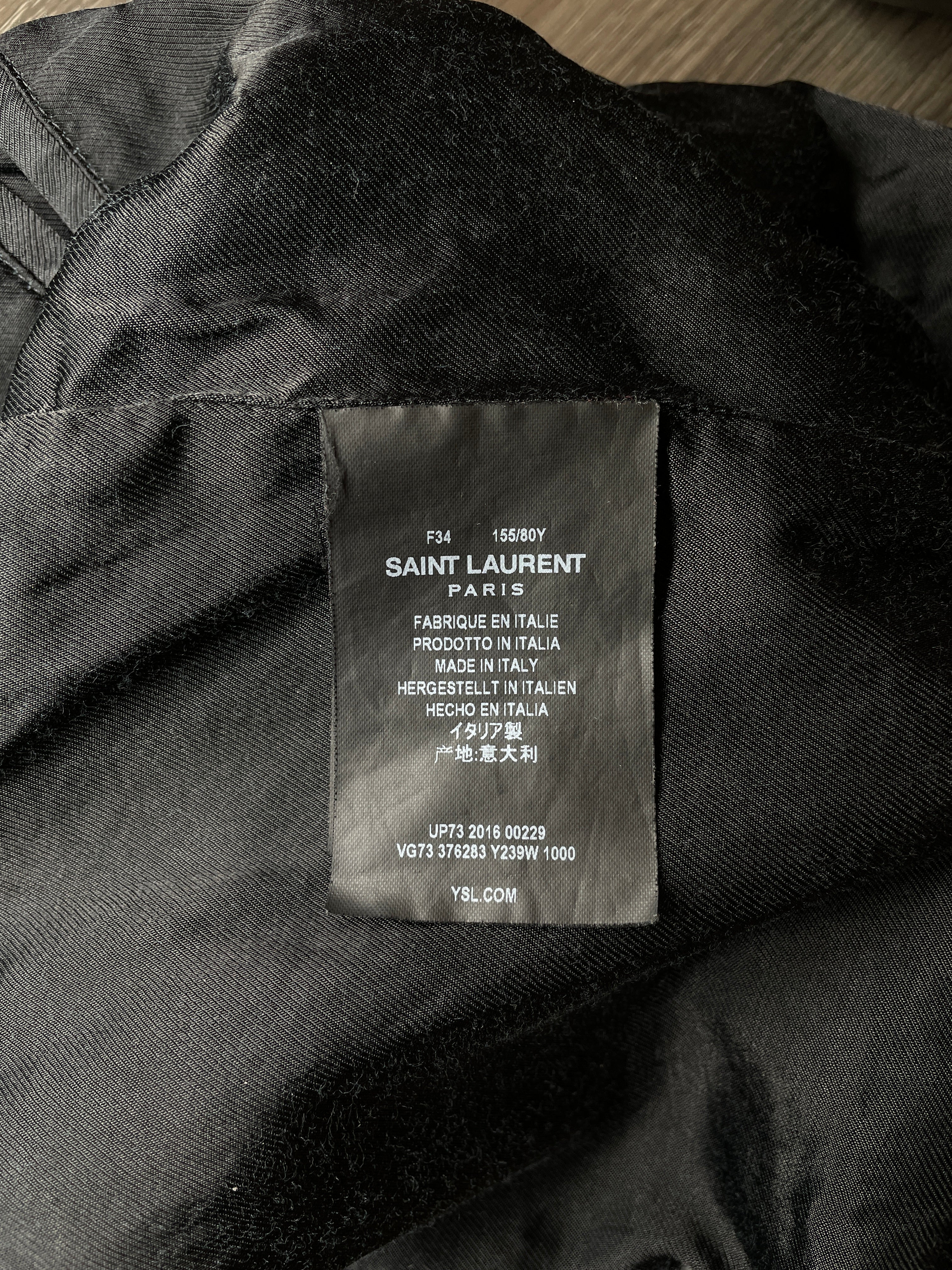 SAINT LAURENT/Baseball Jkt/34/Wool/BLK/TEDDY 2016 LIGHTWEIGHT view 4