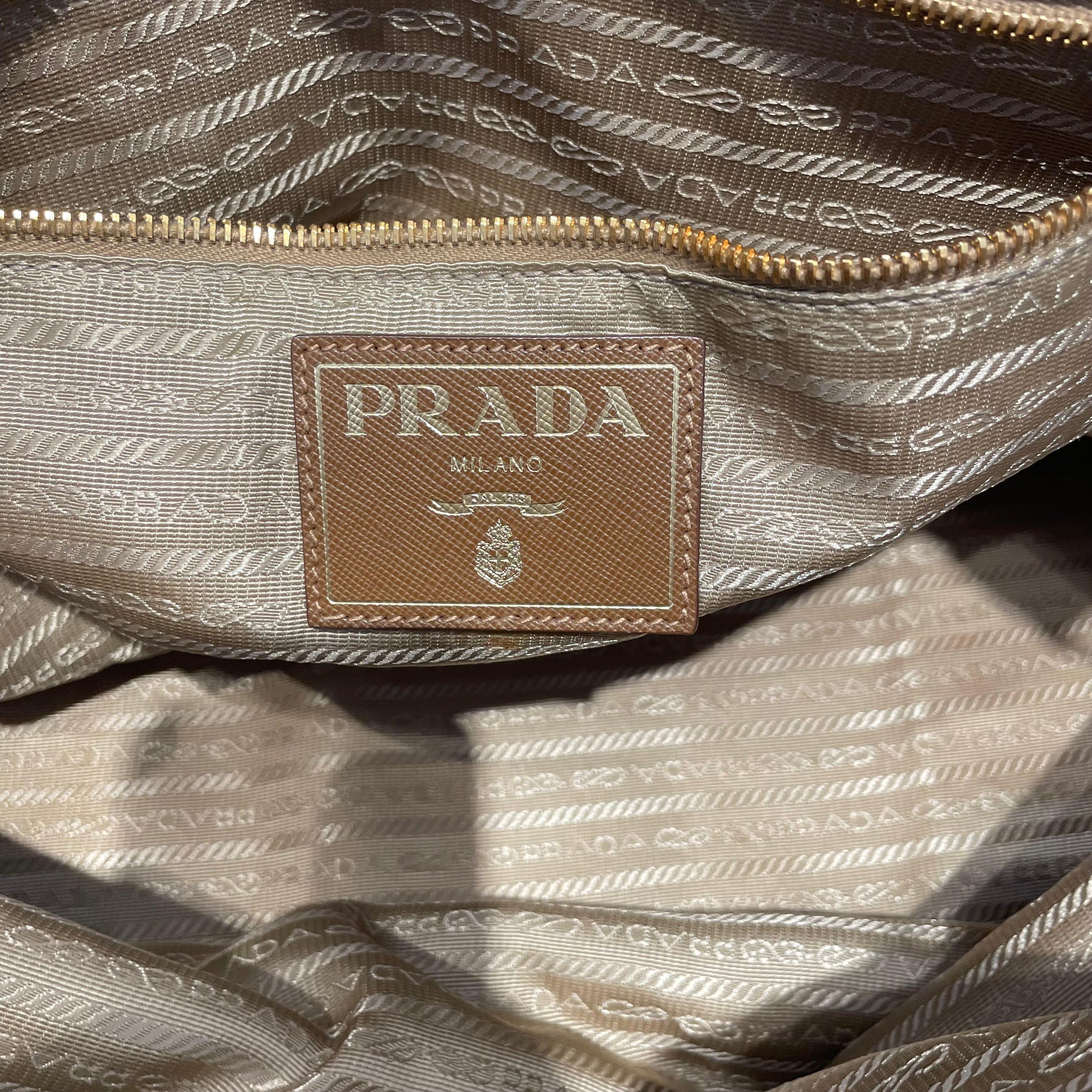 PRADA/Tote Bag/Cotton/BEG/Prada Saffiano Coir Breifcase view 5