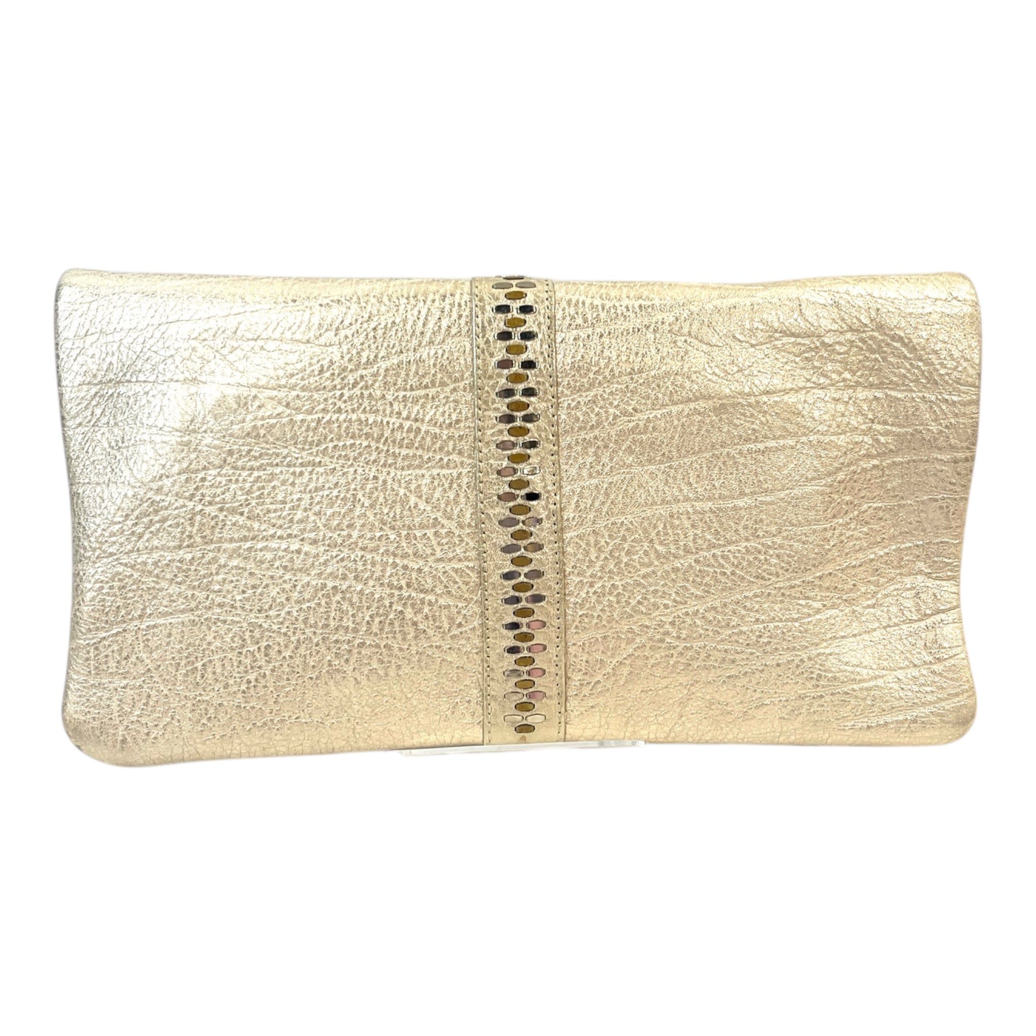 Calleen Cordero/Hand Bag/Leather/GLD/rhimestones on front view 2