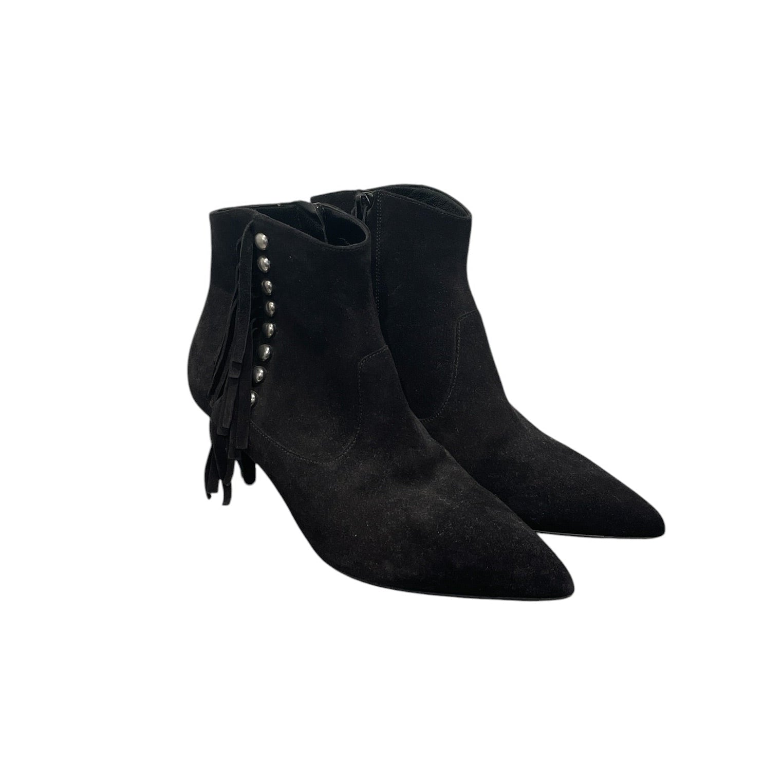 SAINT LAURENT/Boots/EU 35/Suede/BLK/FRINGE CIRCLE STUDS view 1