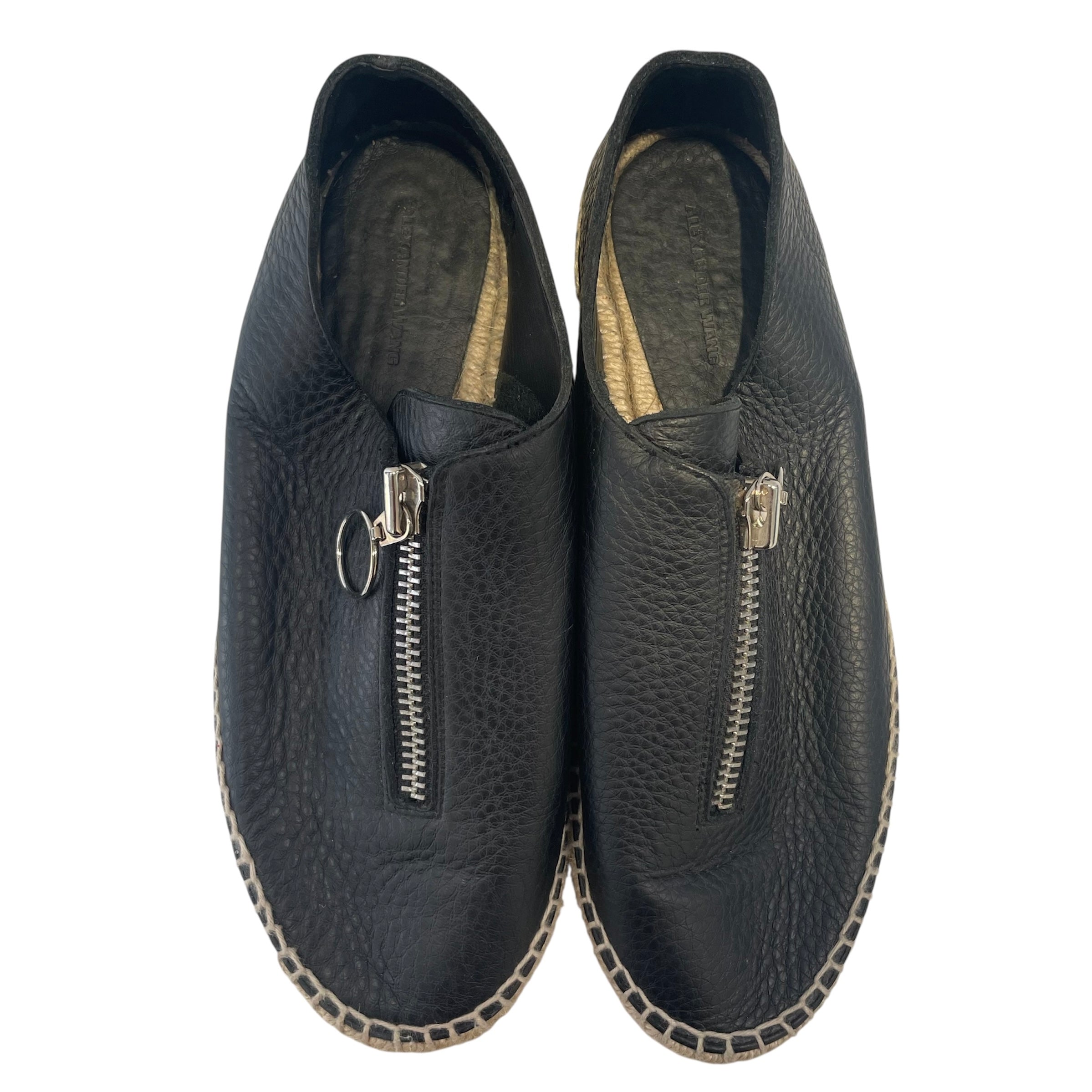 Alexander Wang/Shoes/EU 39/Leather/BLK/ZIPPER/STRAW SOLE view 3