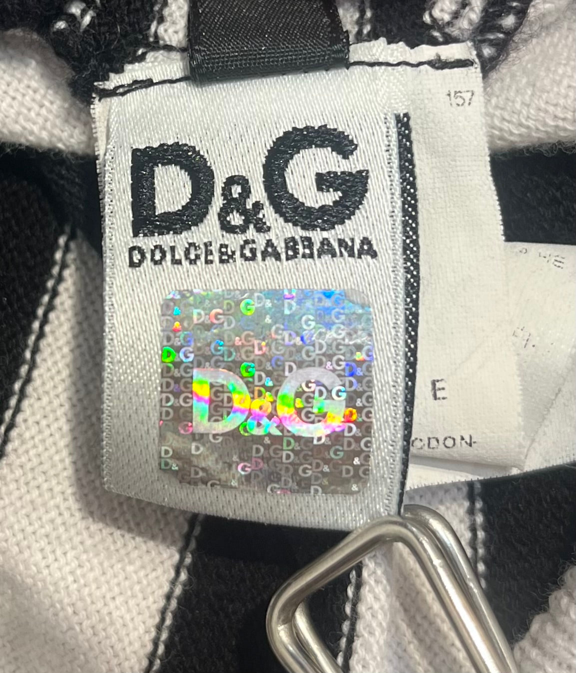 DOLCE&GABBANA/Cardigan/L/Stripe/Cotton/WHT/black and white stripes view 4