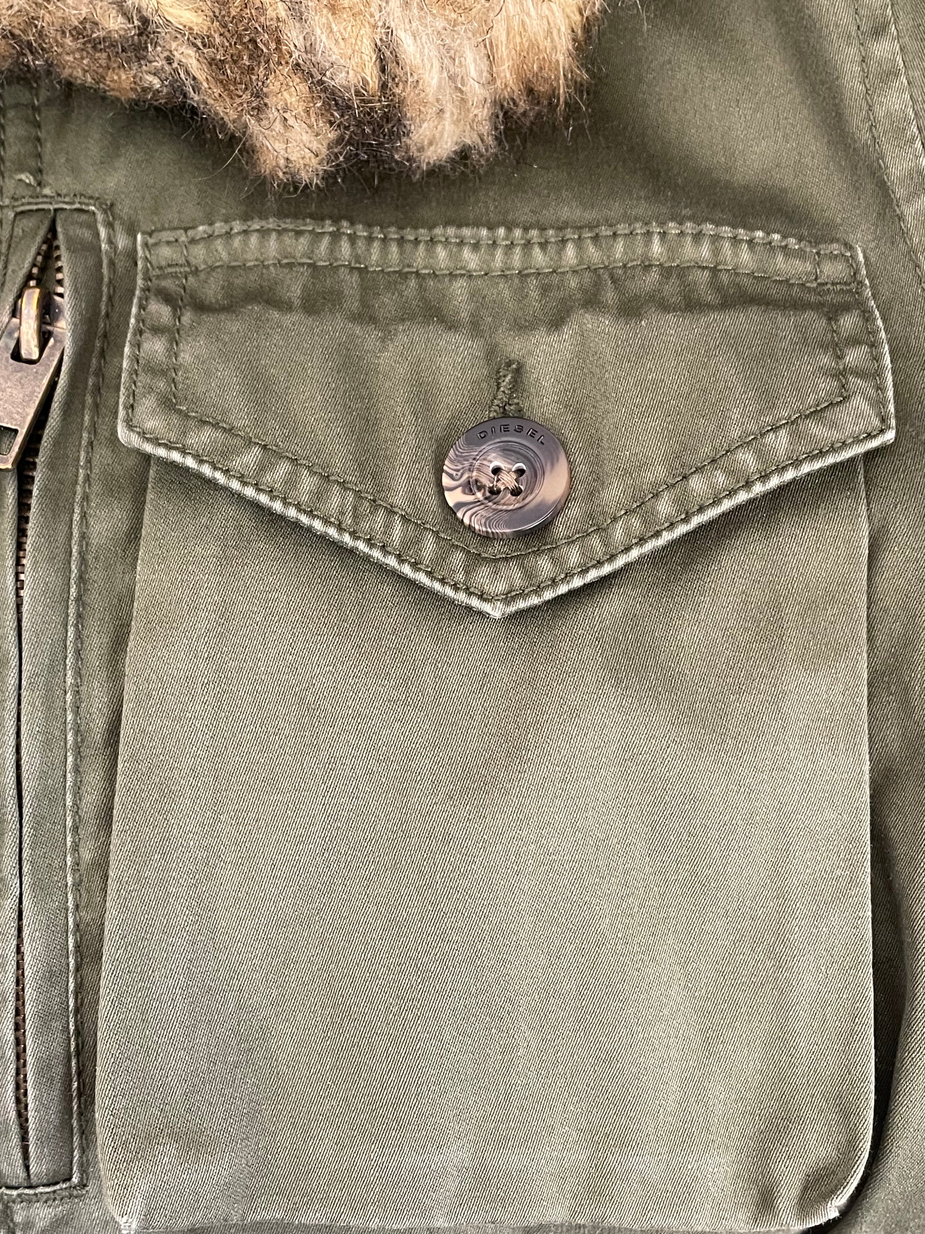 DIESEL/Mountain Parka/XS/Cotton/GRN/FUR COLLAR view 5