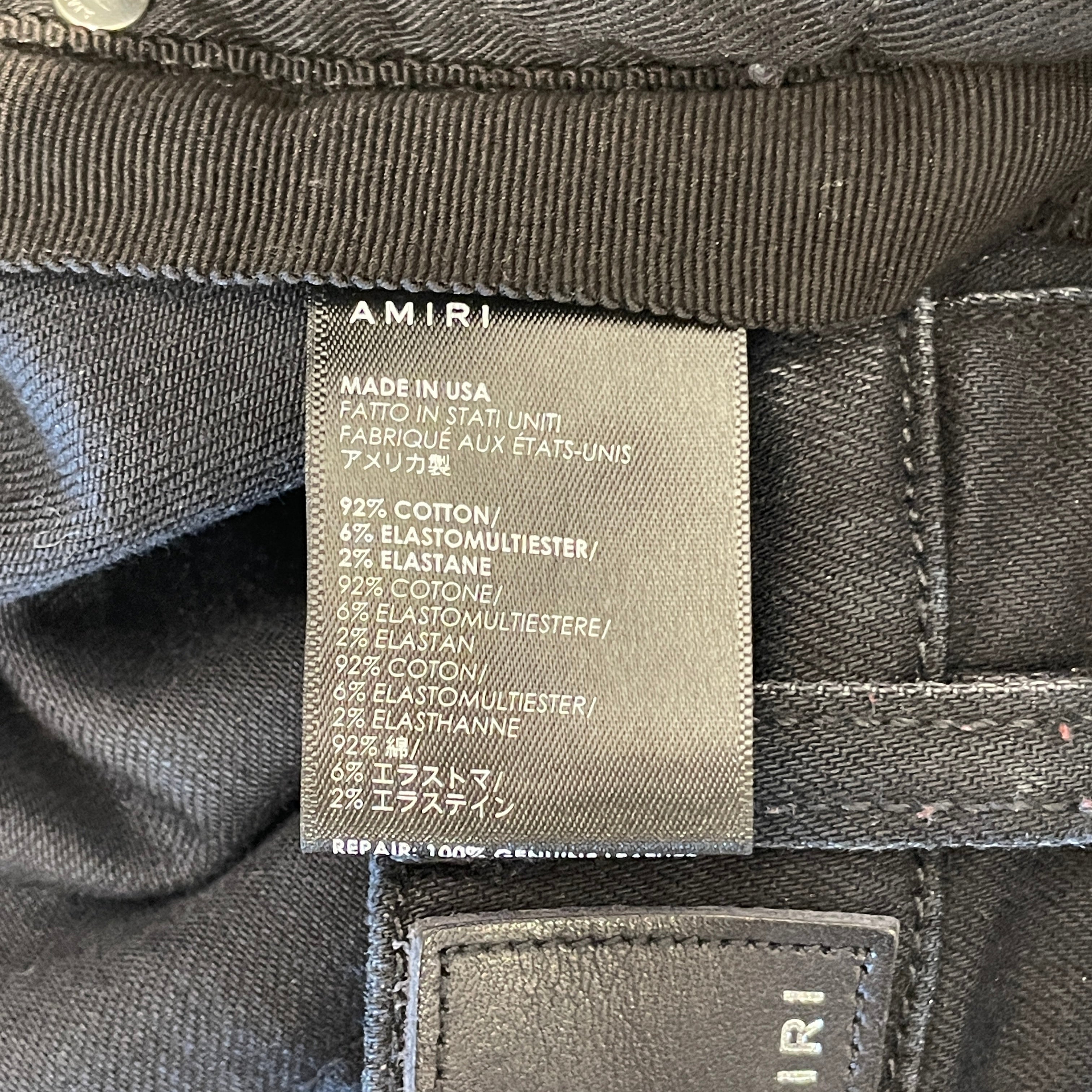 AMIRI/Skinny Pants/36/Denim/BLK/Distressed/ view 3