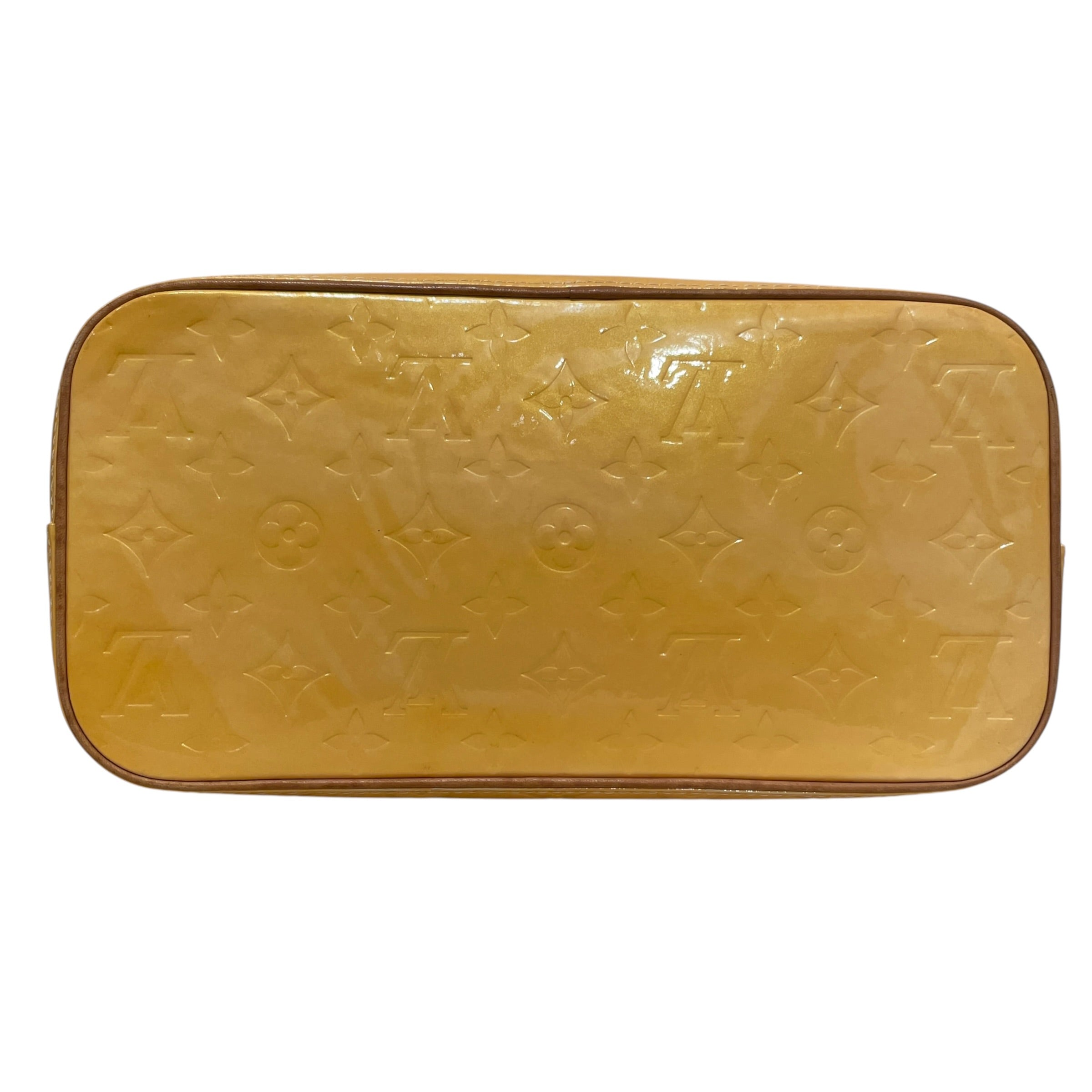 LOUIS VUITTON/Hand Bag/Monogram/Leather/YEL/Vernis Tote view 3