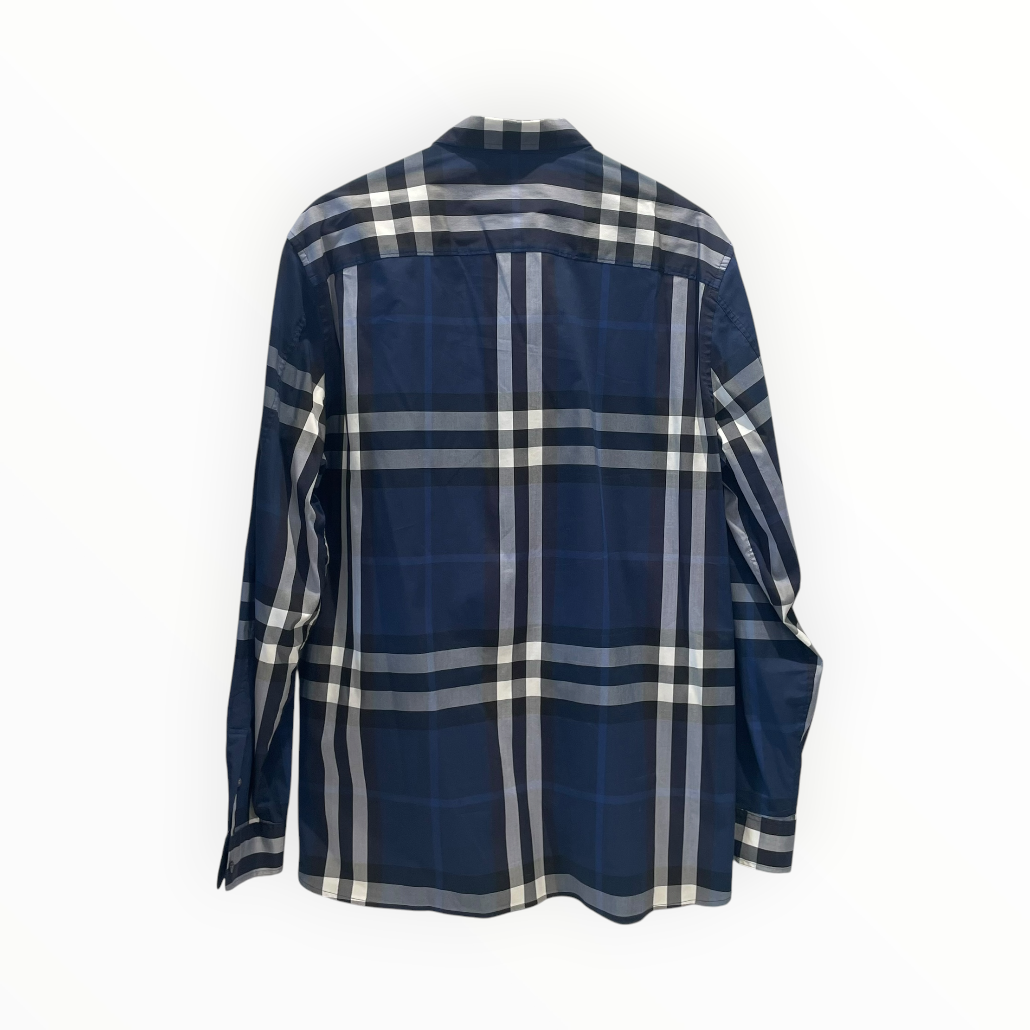 BURBERRY/LS Shirt/XXL/Cotton/BLU/Plaid/poplin shirt view 2