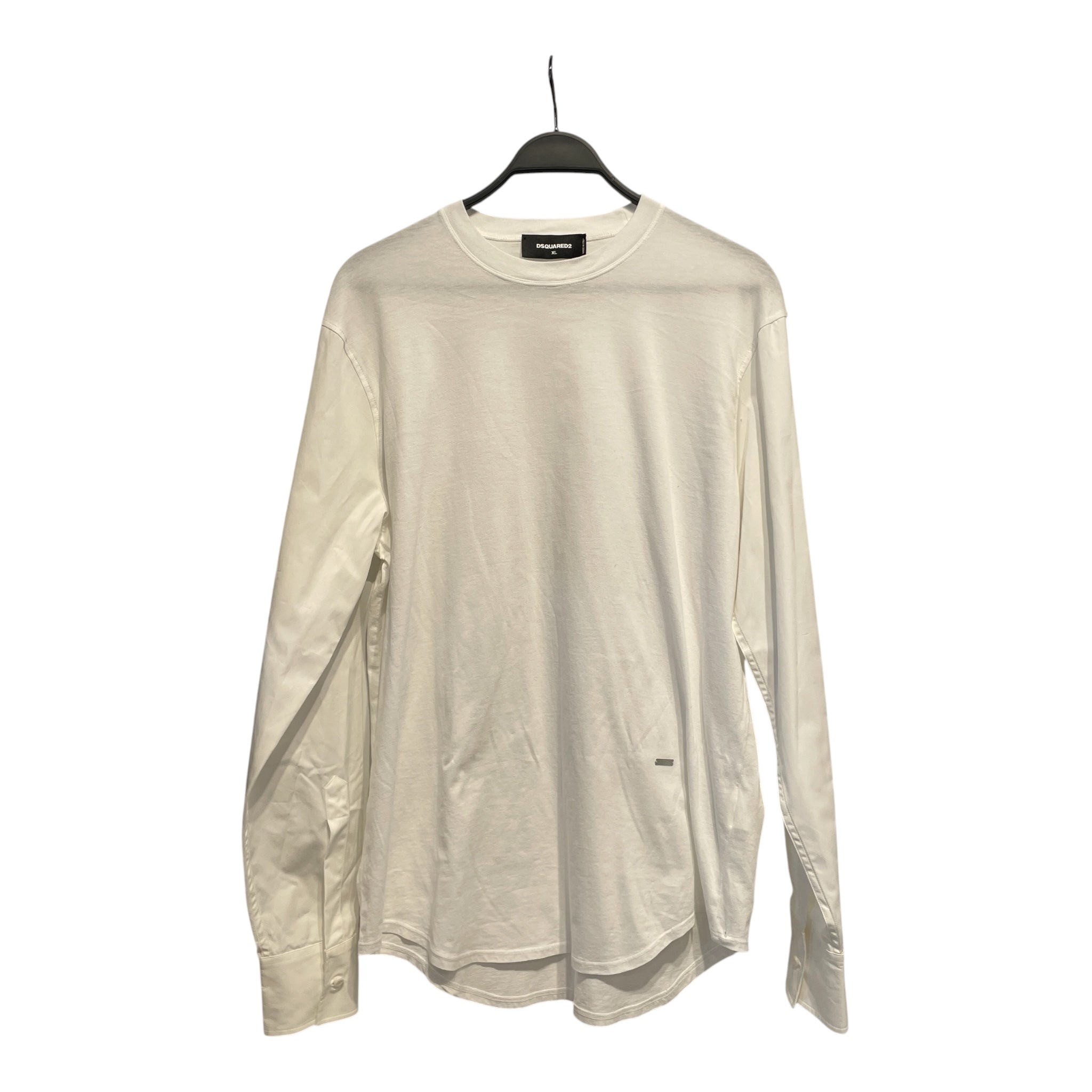 DSQUARED2/Cut & Sew/XL/Cotton/WHT/dress/sleeves view 1