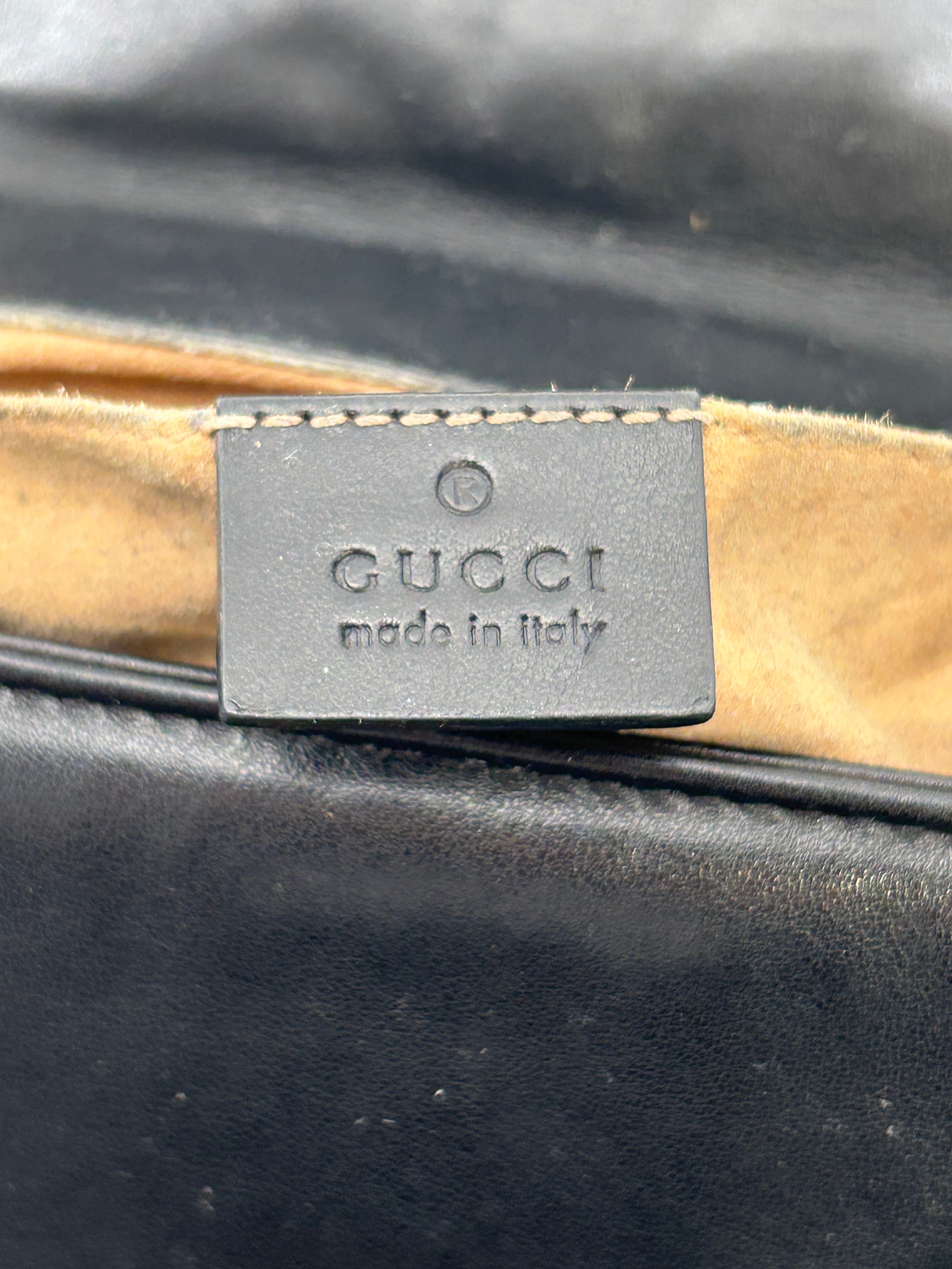GUCCI/Bag/Leather/BLK/black maromon bag view 5