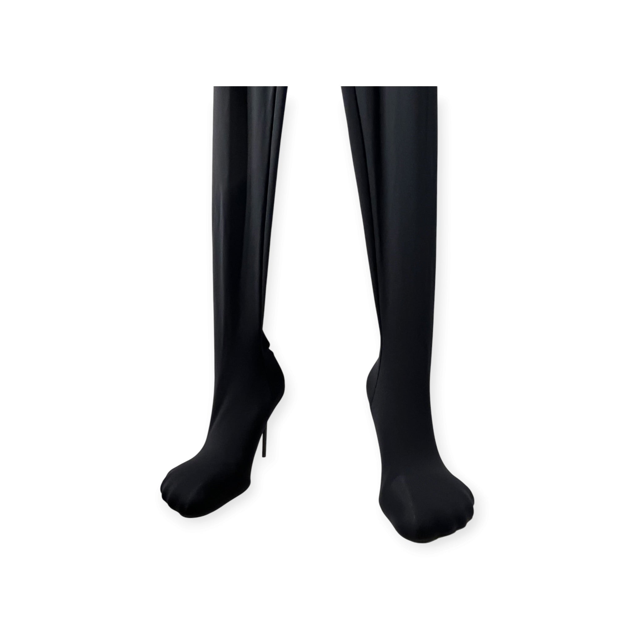 BALENCIAGA/Bottoms/38/Polyester/BLK/ANATOMICAL HEELED PANTS view 3