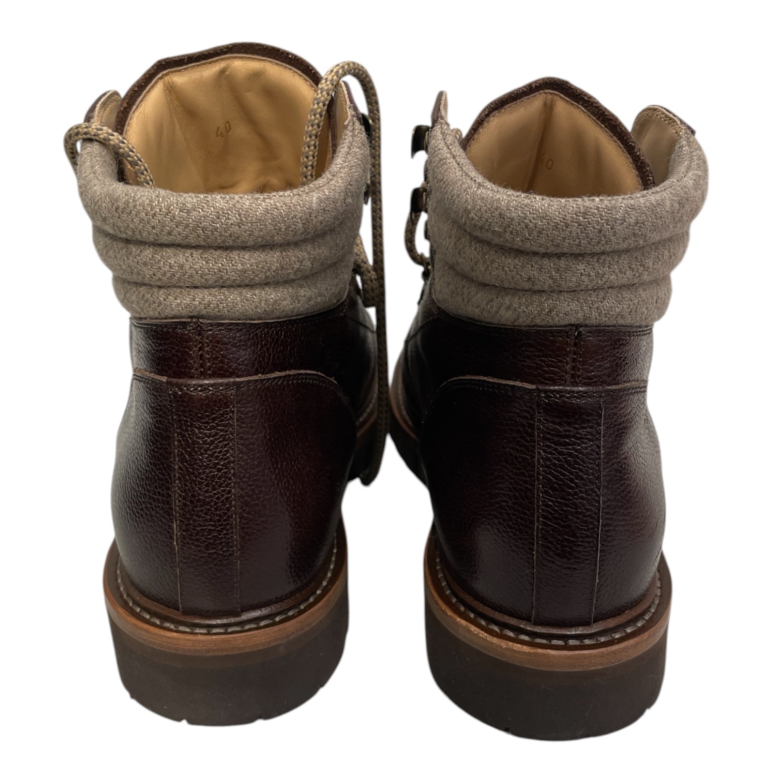 BRUNELLO CUCINELLI/Shoes/US 7/Leather/BRW/METALLACEUP view 3