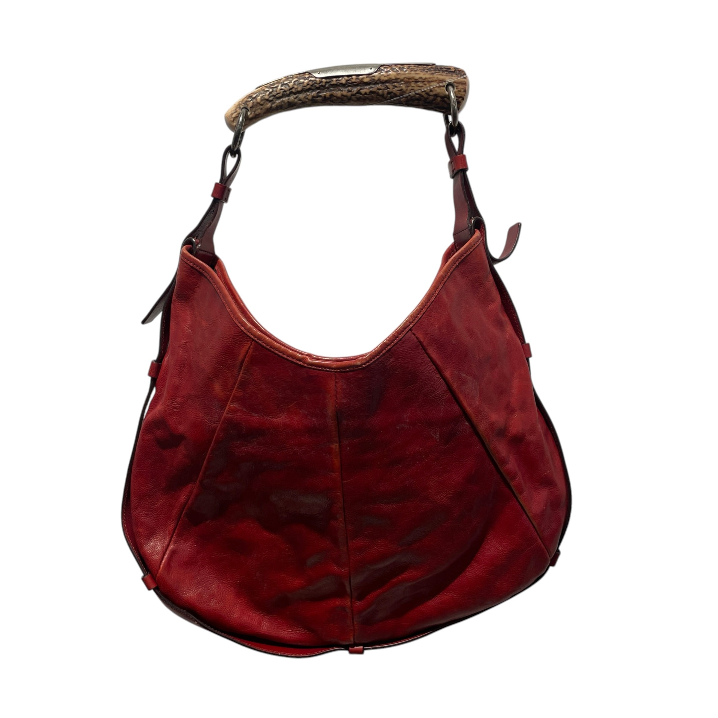 YVES SAINT LAURENT rive gauche/Hand Bag/Leather/RED/Mombasa Hobo Bag view 2