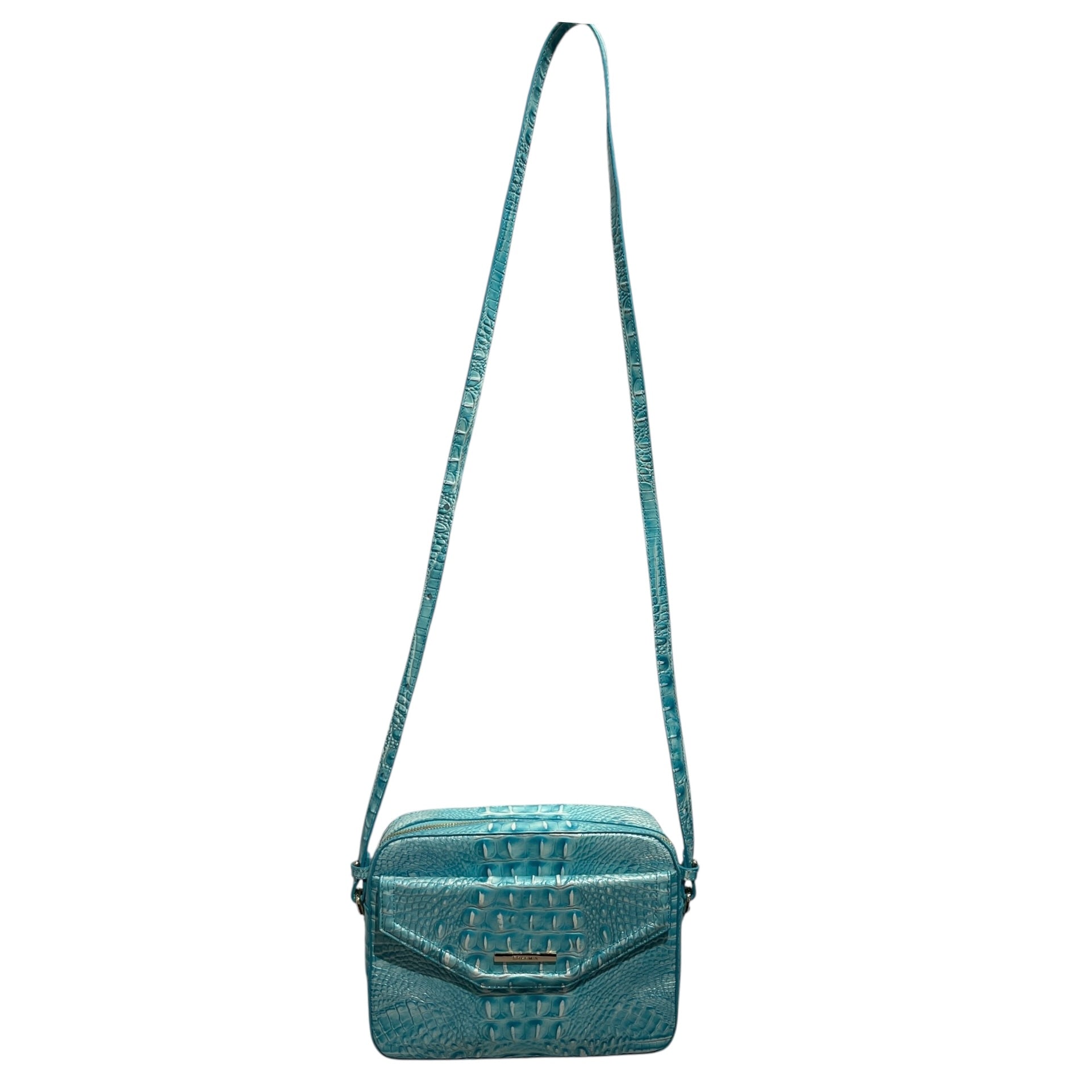 Brahmin/Cross Body Bag/Animal Pattern/Leather/BLU/ view 1