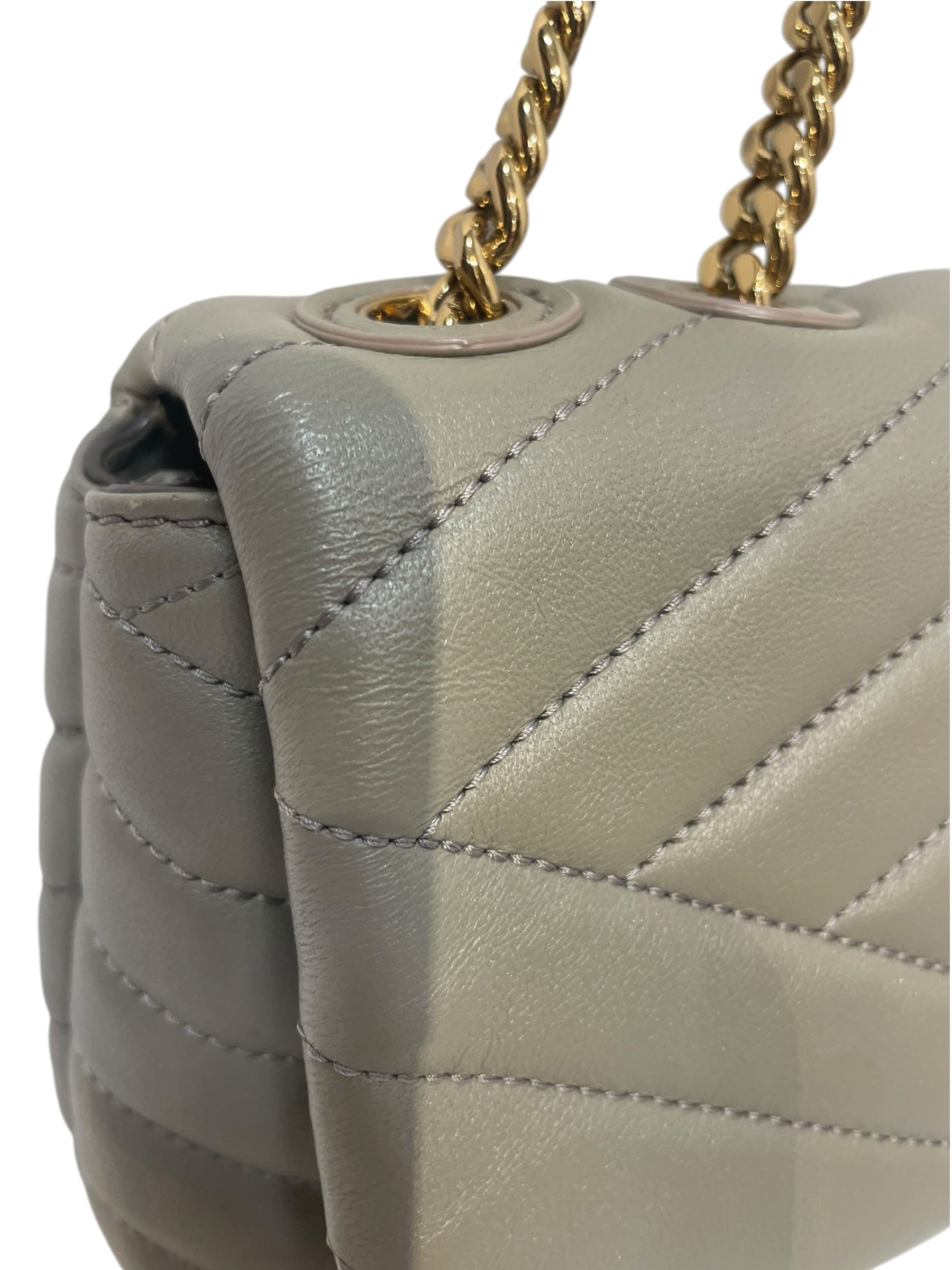 TORY BURCH/Bag/Stripe/Leather/GRY/Kira Shoulder Bag view 6