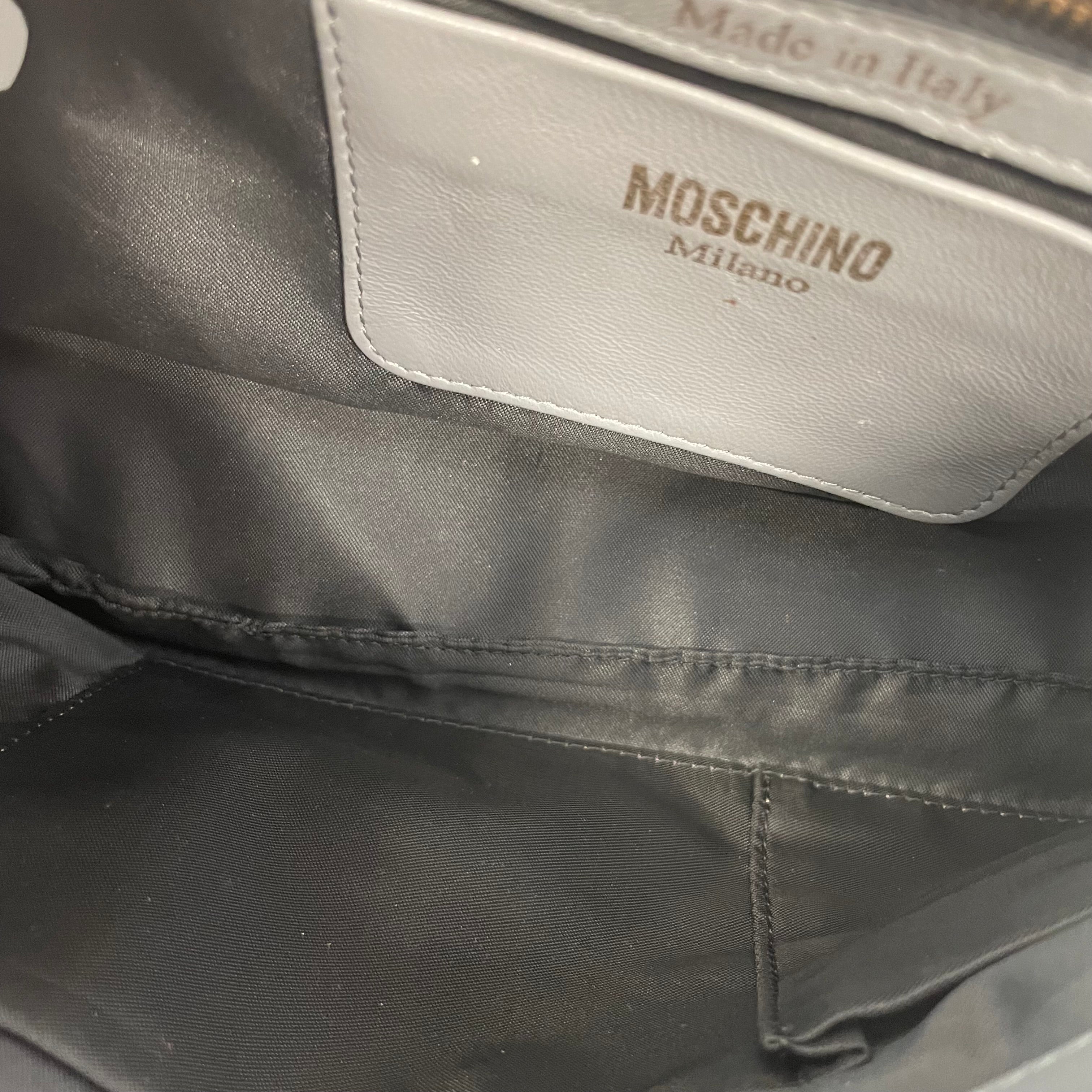 MOSCHINO/Cross Body Bag/Leather/GRY/BIKER LEATHER JKT BAG view 4