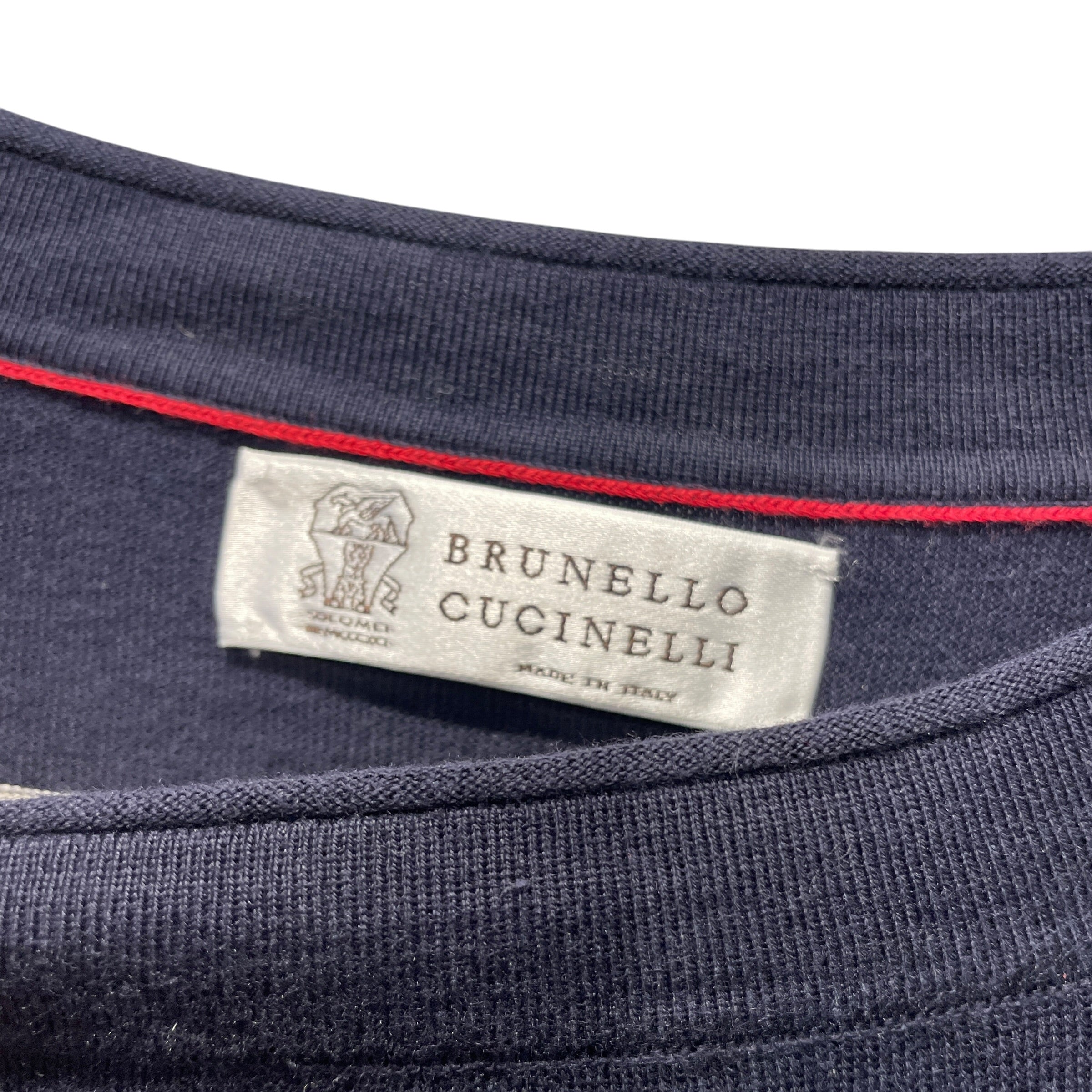 BRUNELLO CUCINELLI/Sweater/56/Stripe/Cotton/NVY/ view 3