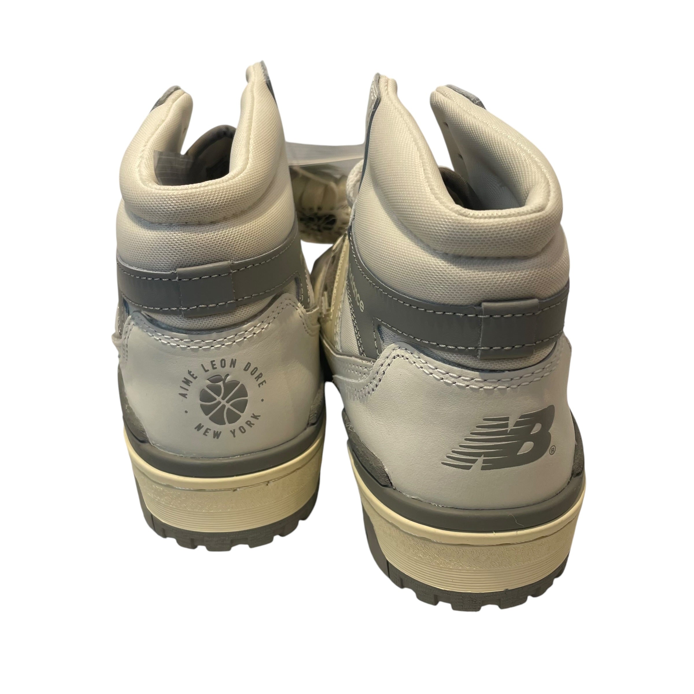 AIME LEON DORE/NEW BALANCE/Hi-Sneakers/US 10/Leather/WHT/wht&grey view 3
