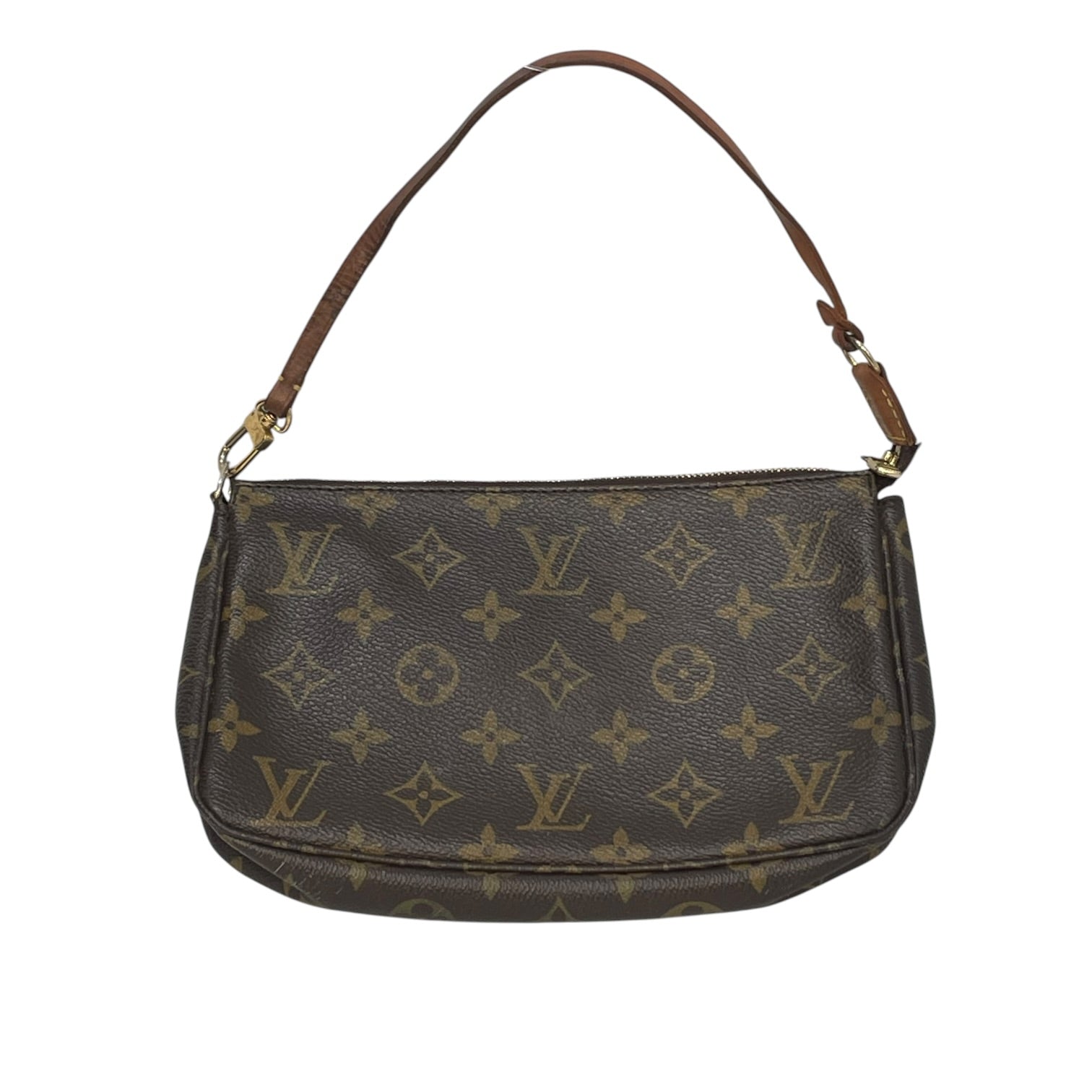 LOUIS VUITTON/Hand Bag/Monogram/Leather/BRW/Pochette view 2