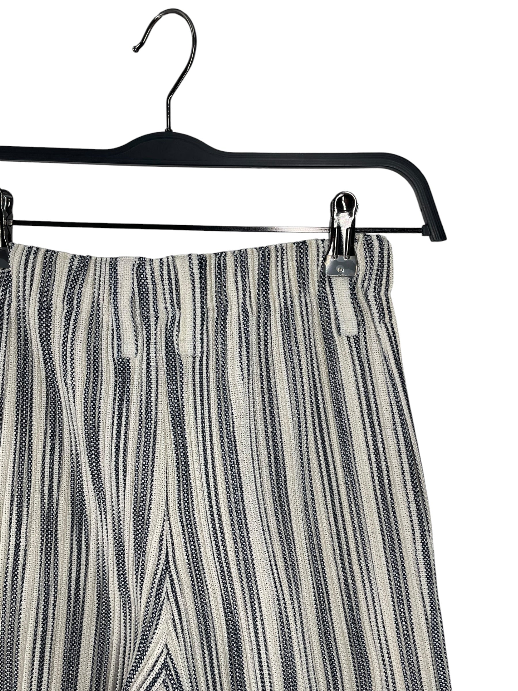HOMME PLISSE ISSEY MIYAKE/Straight Pants/1/Polyester/MLT/Stripe/BLK/WHT/PLEAT LLOUNGE PANT view 4