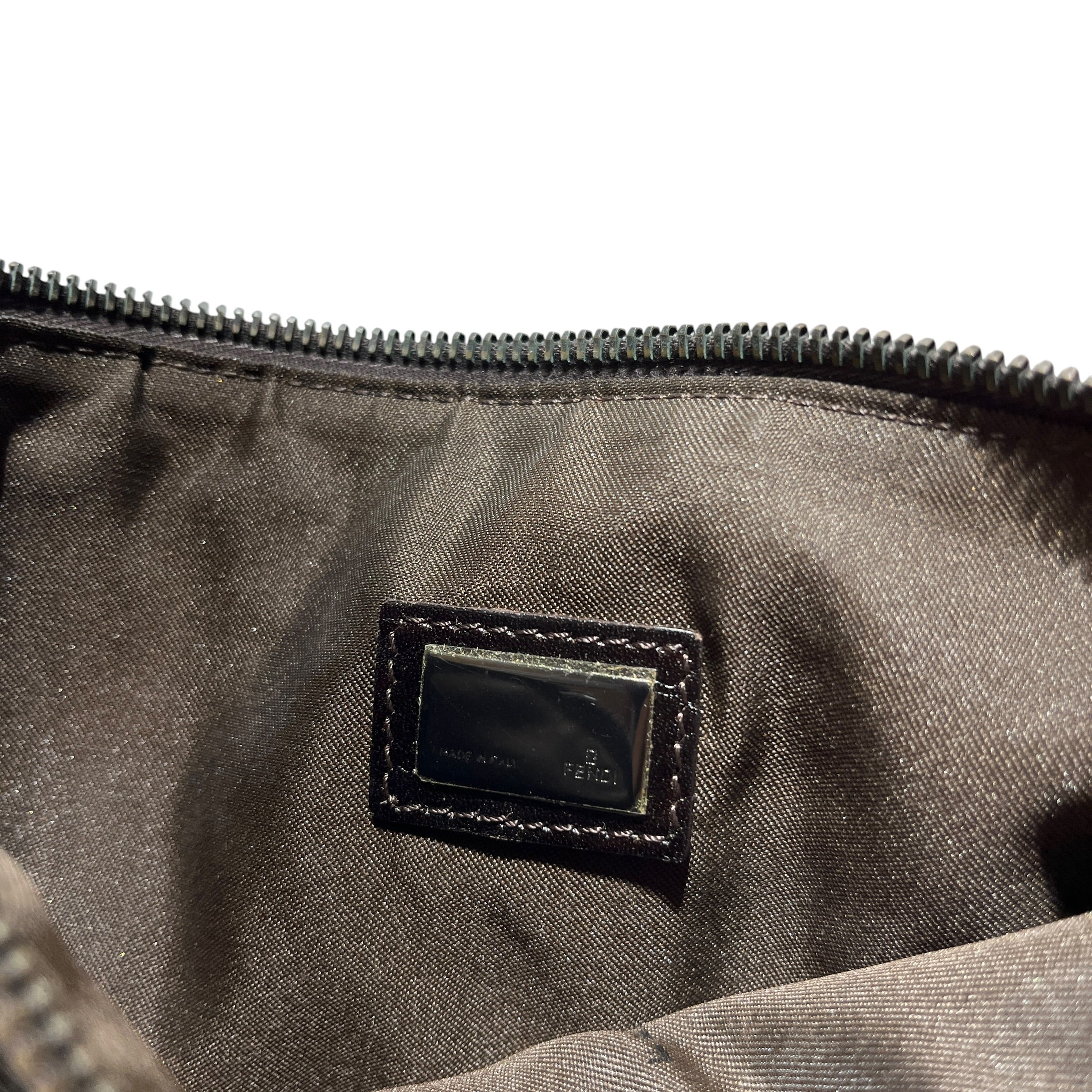 FENDI/Hand Bag/Monogram/Cotton/BRW/Zucca Boat Pochette view 4