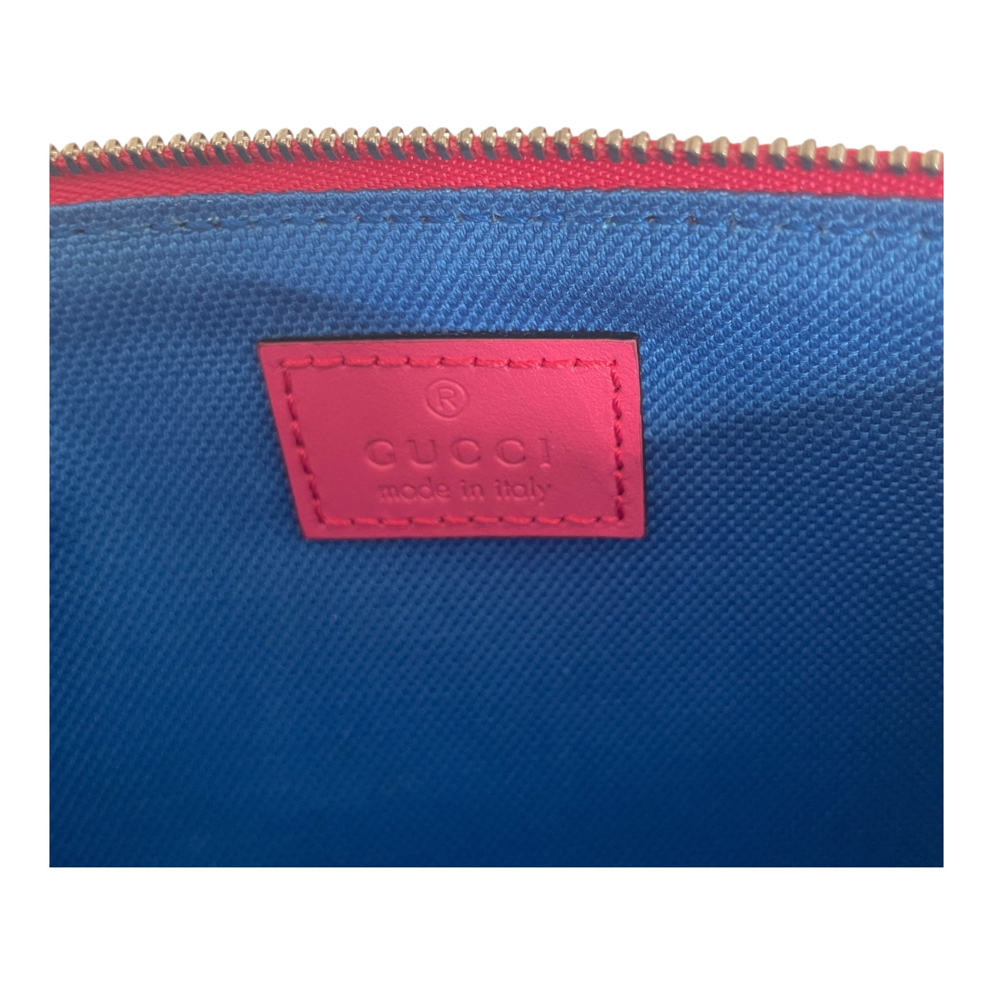 GUCCI/Pouch/Monogram/Leather/PNK/BLU/PINK MONOGRAM view 4