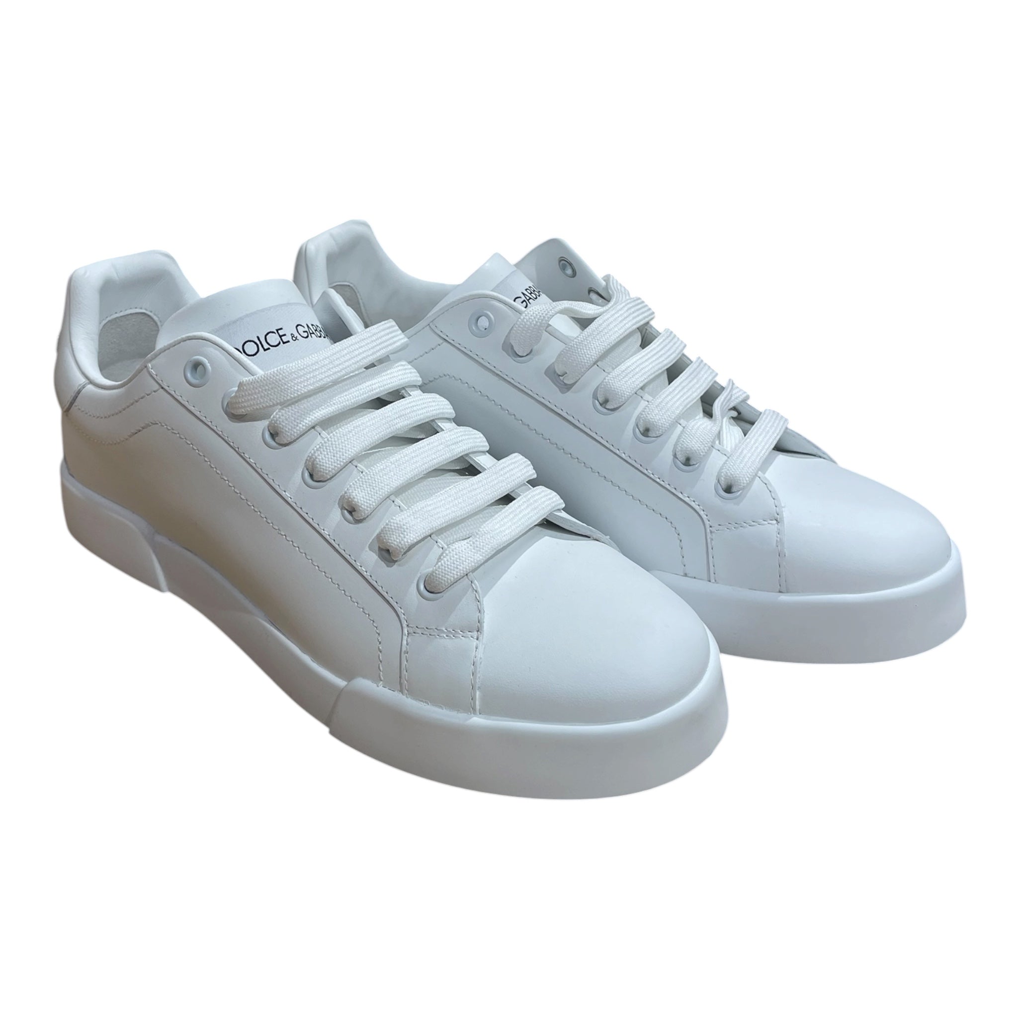DOLCE&GABBANA/Low-Sneakers/EU 41/Leather/WHT/w/dustbag view 1