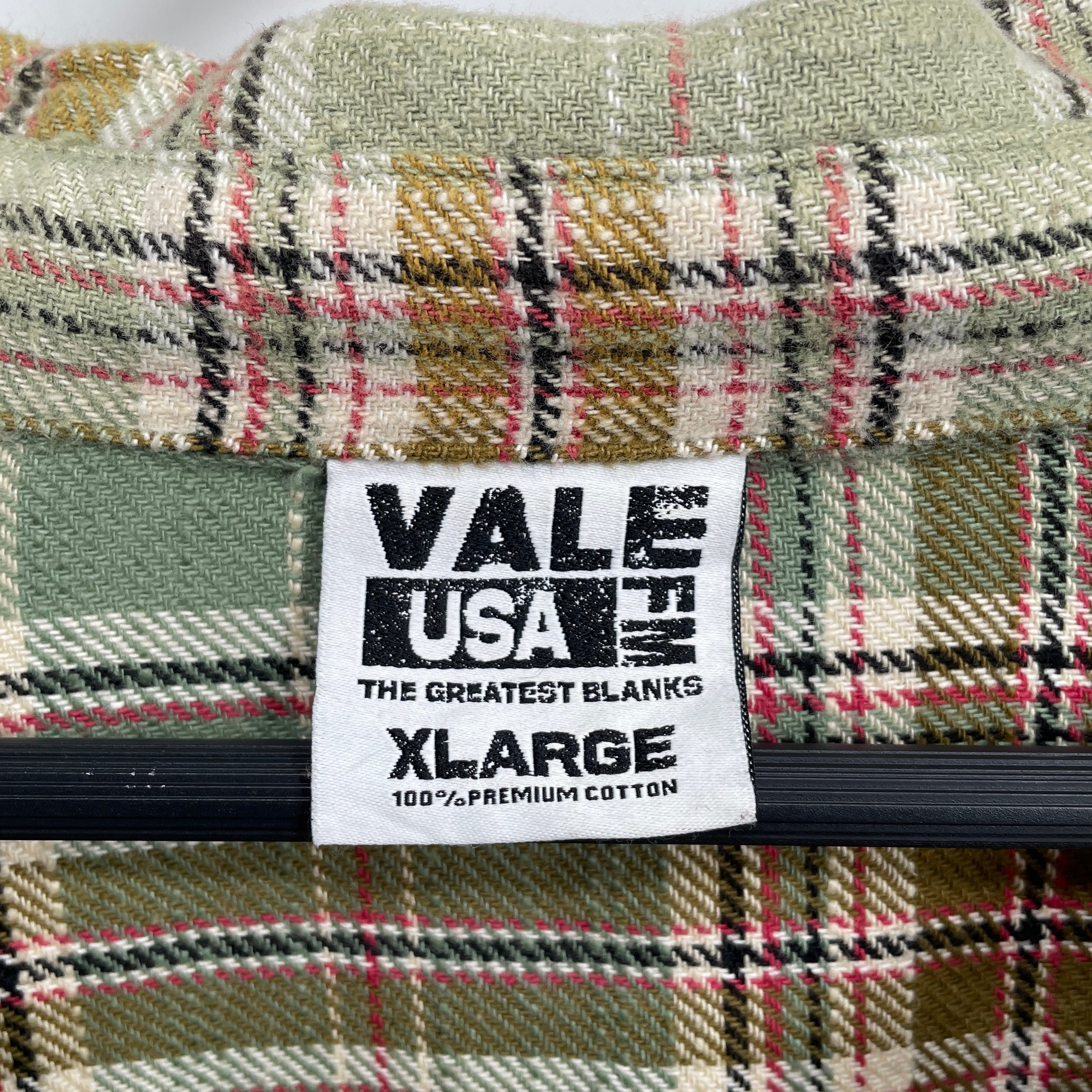 Vale Forever/Flannel Shirt/XL/Cotton/GRN/Plaid/MYSTIKAL\RHINESTON view 3