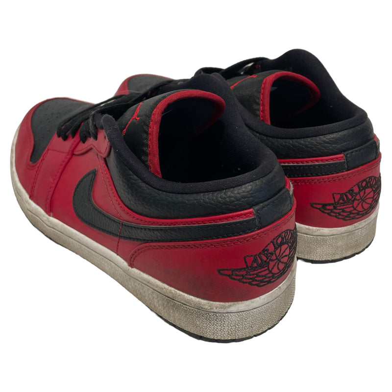 Jordan/Low-Sneakers/US 9/Leather/RED/AJ1 LOW BRED PEBBLED