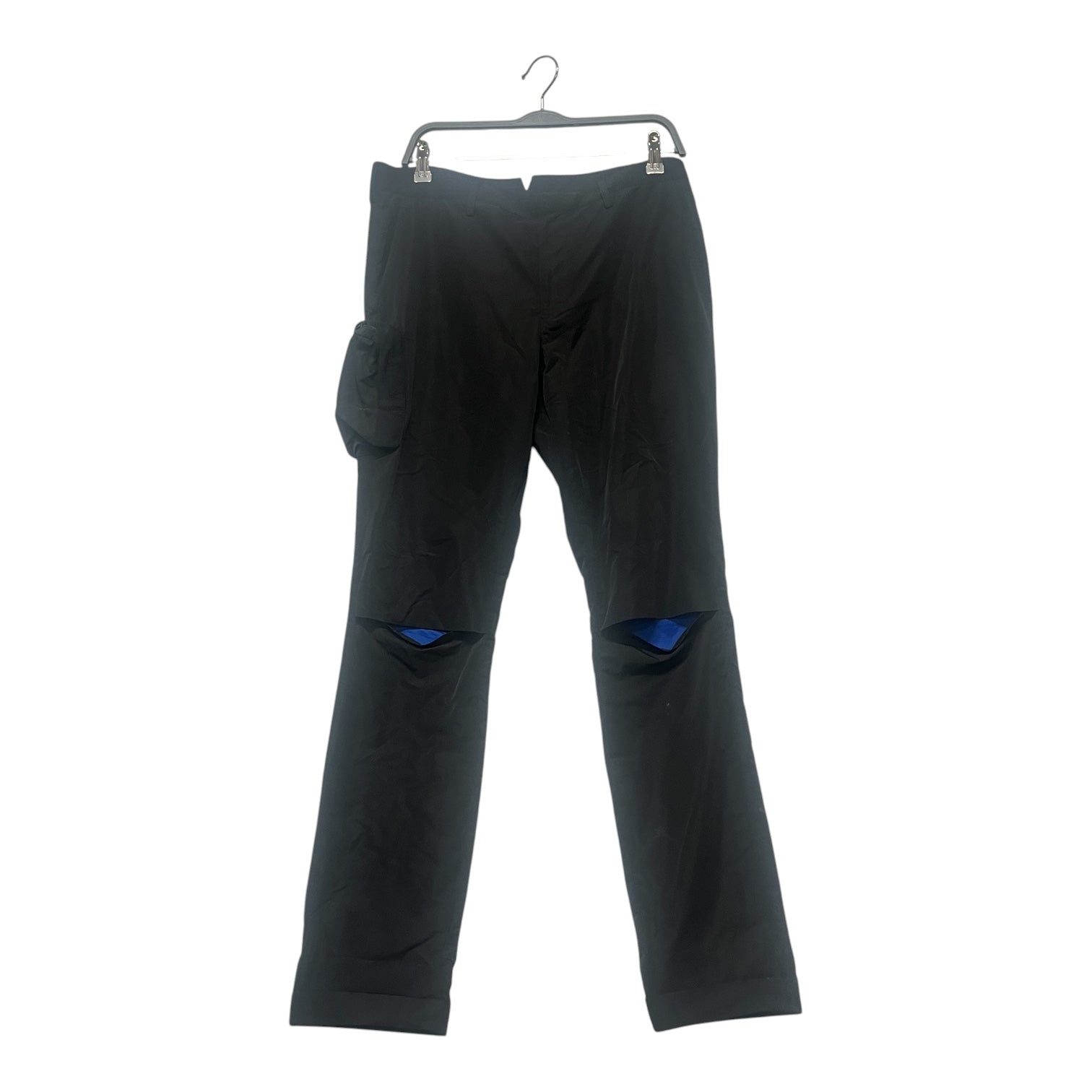 UNDERCOVER/Pants/4/Polyester/BLK/Joggers/BLUE KNEE SLITS R CARGO POCKET view 1