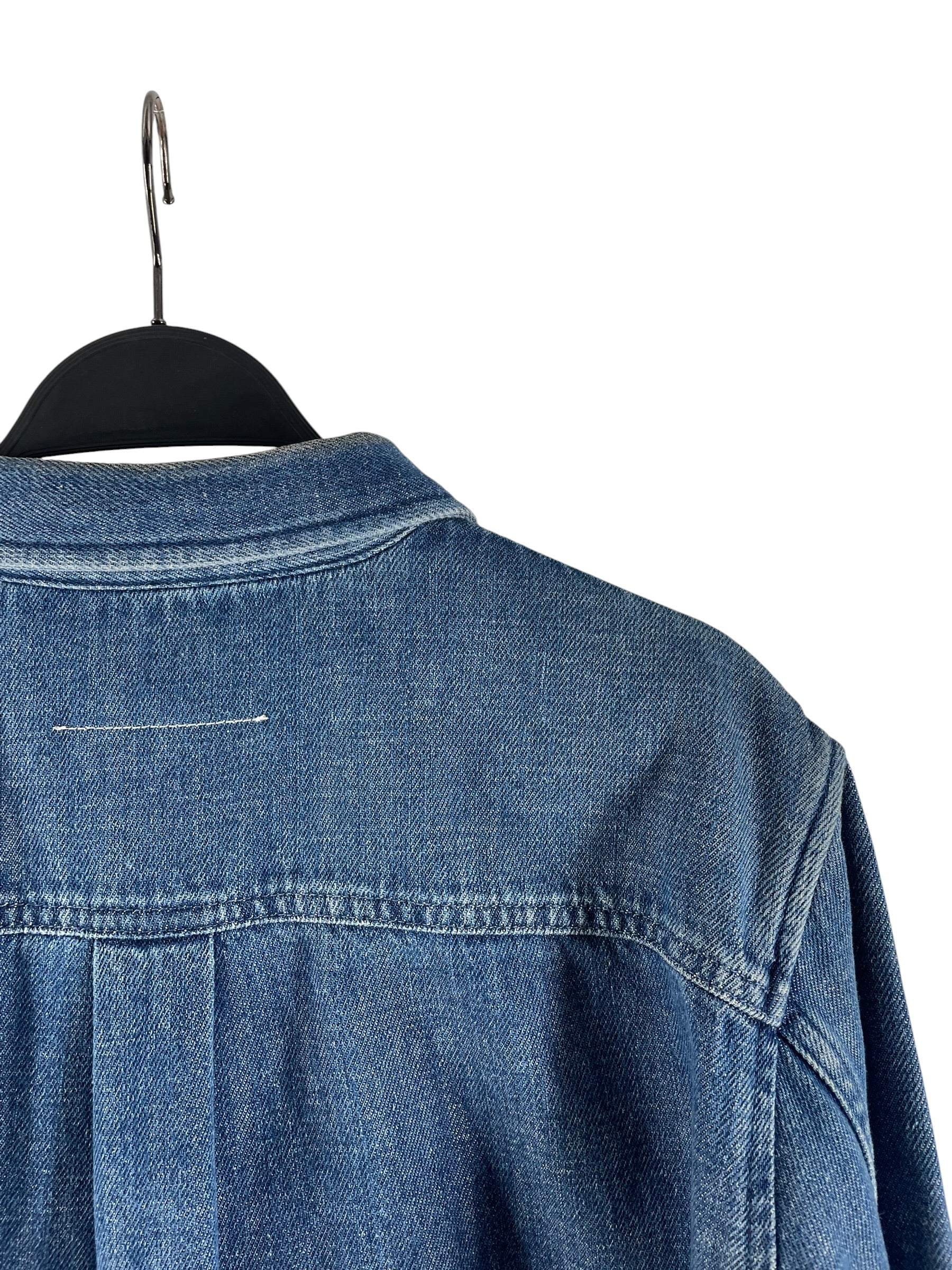 MM6/LS Shirt/M/Denim/GRY/RN 15409 GRY BLU JACKET ON BCK view 4