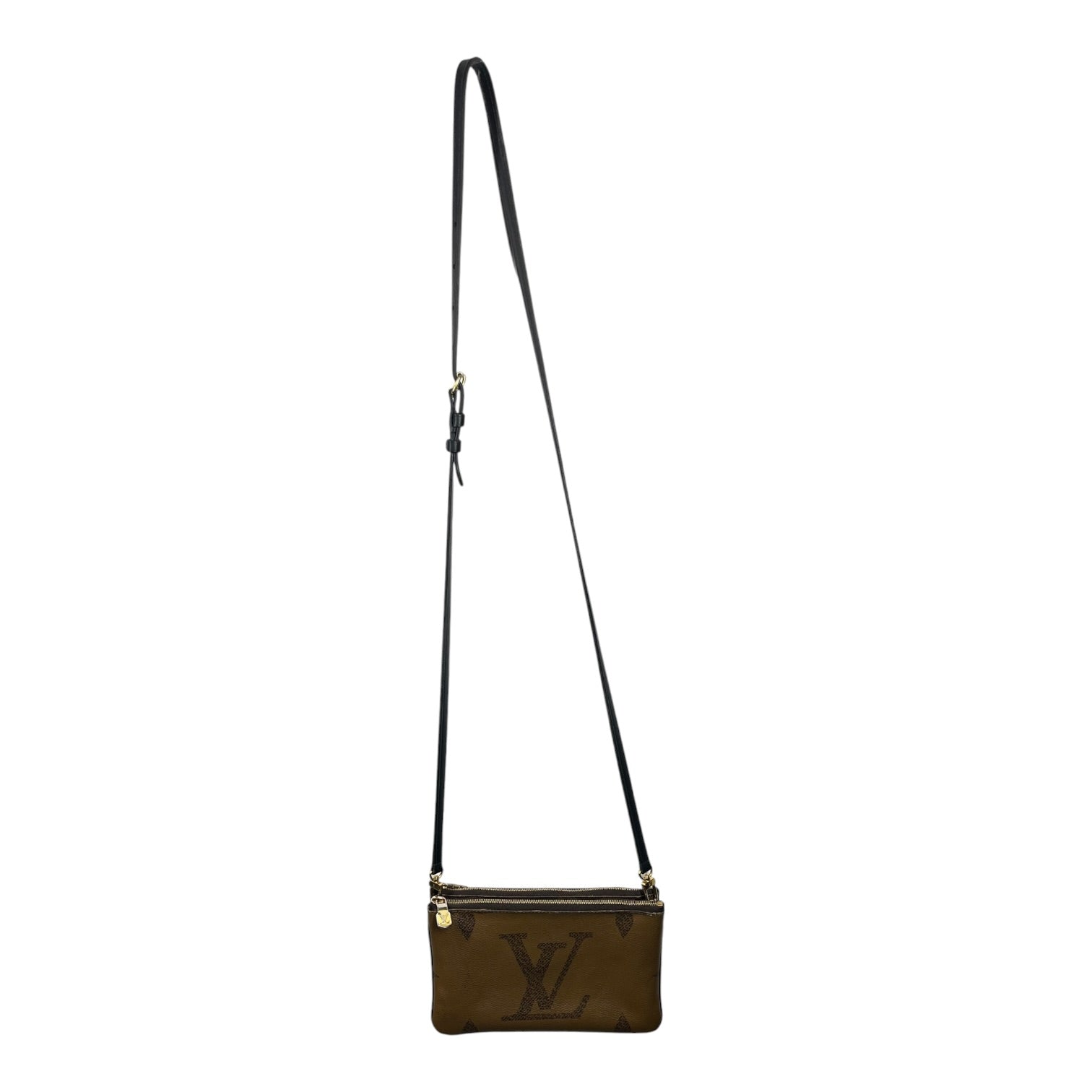 LOUIS VUITTON/Cross Body Bag/Monogram/Leather/BRW/Giant reverse double pochette view 1
